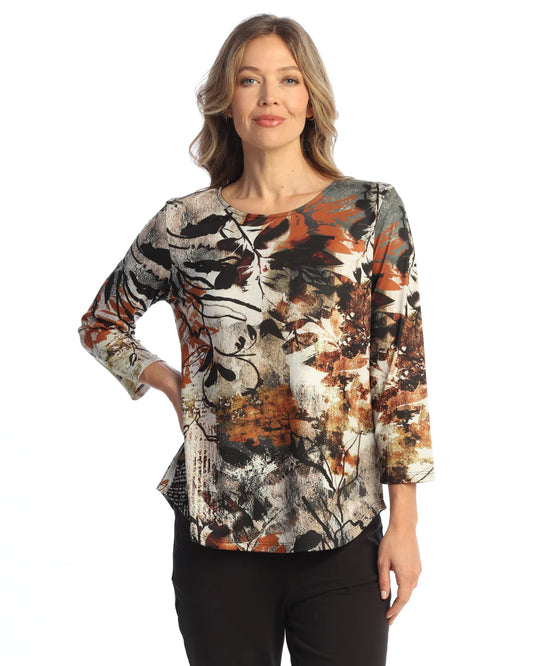 Soft Touch Round Hem Top - Nostalgia