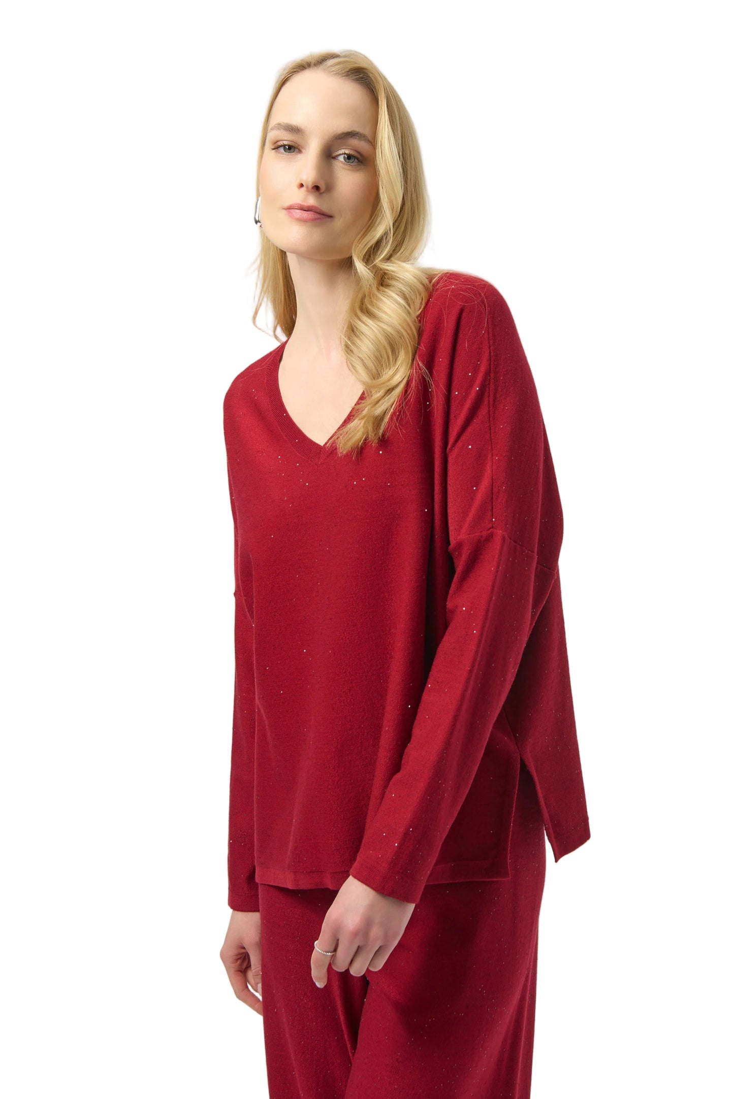 Sequined Sweater Knit Boxy Top