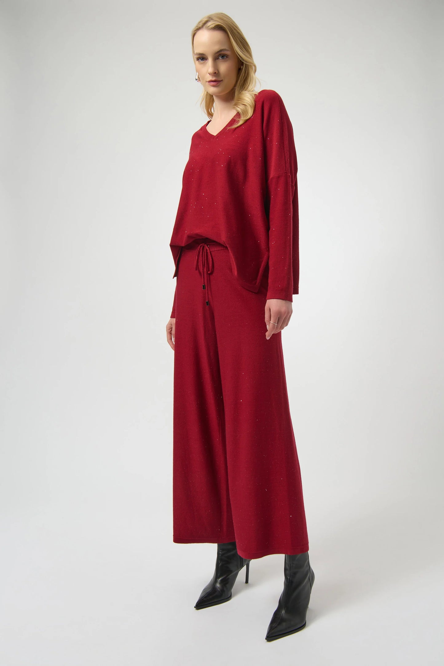 Sequined Sweater Knit Boxy Top