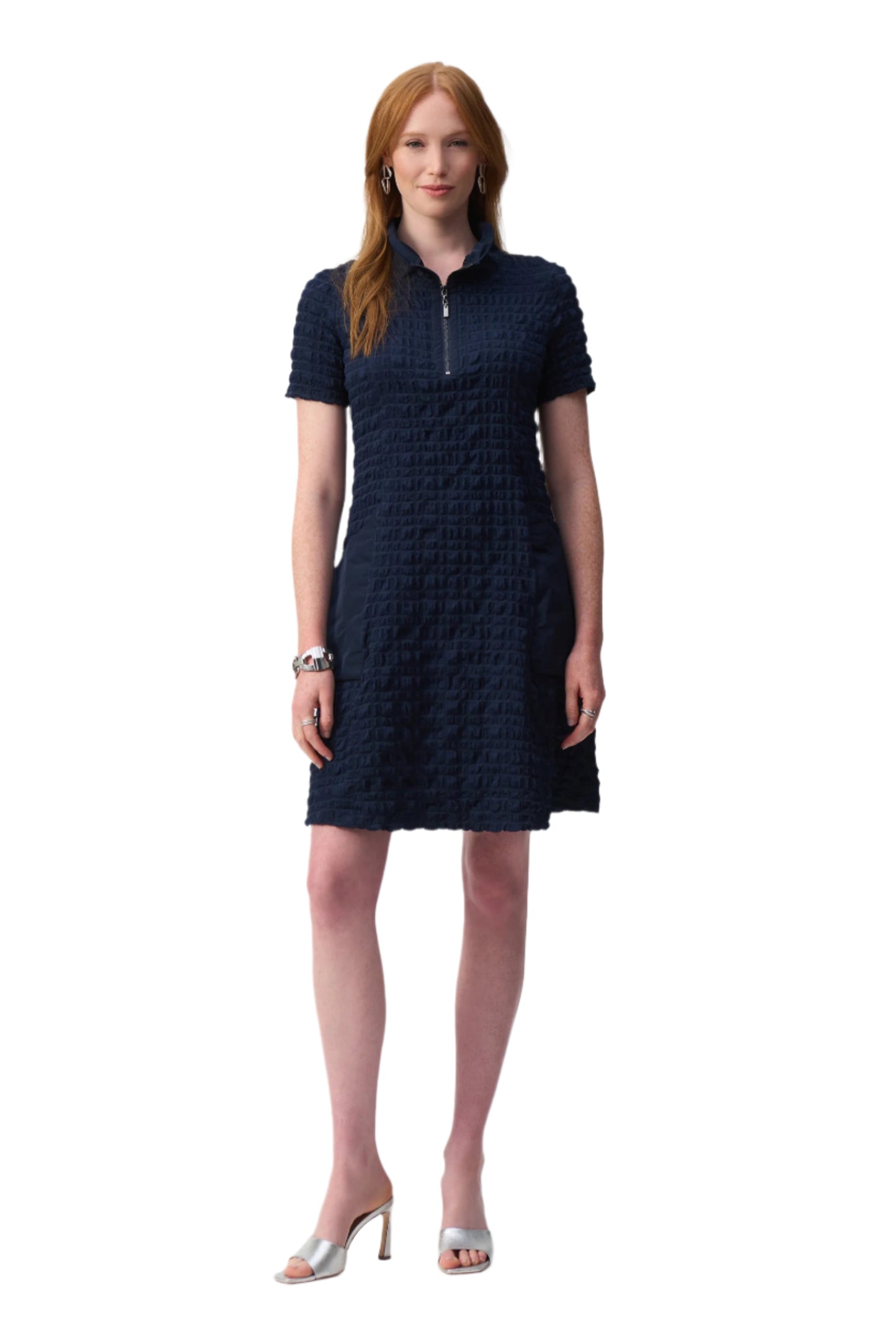 Bubble Jacquard A-Line Dress