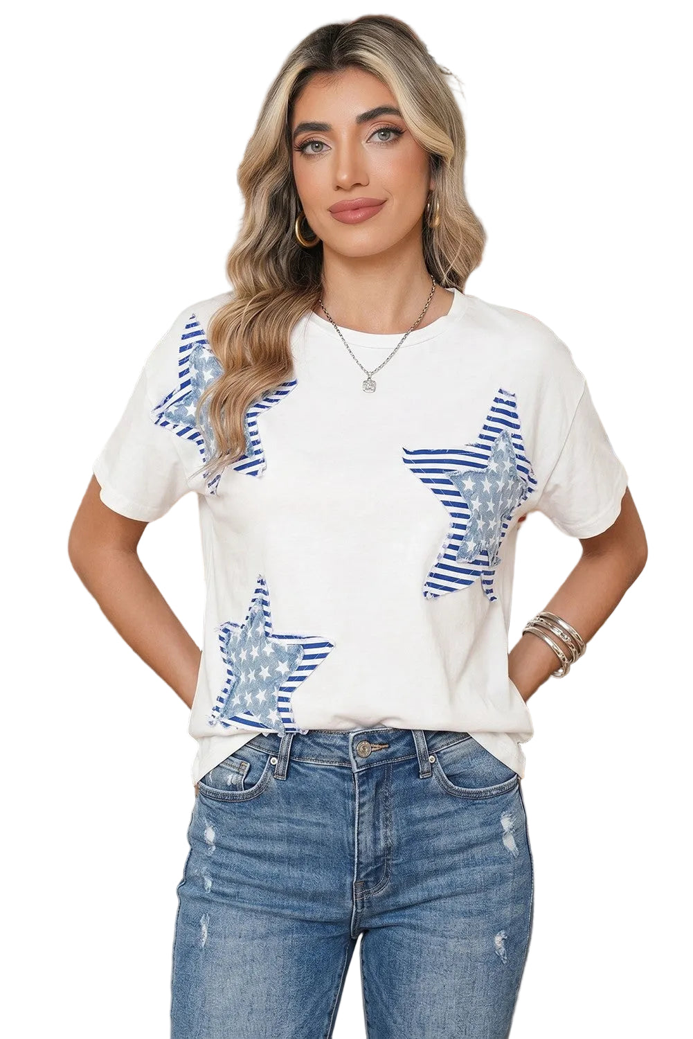 Star Patched Mineral Washed Tee