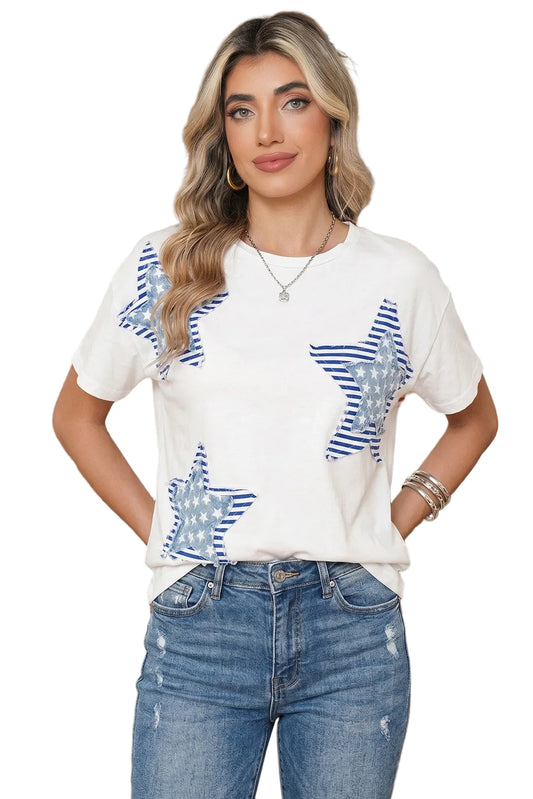 Star Patched Mineral Washed Tee