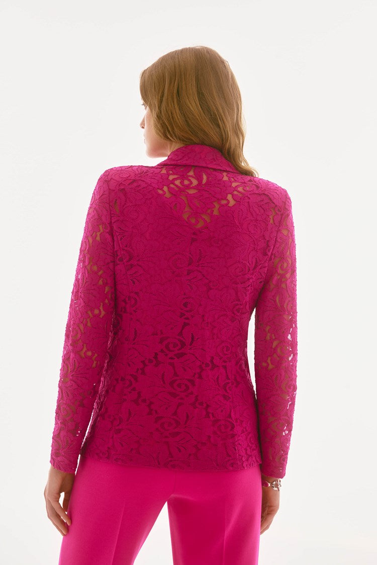 Stretch Lace Fitted Blazer