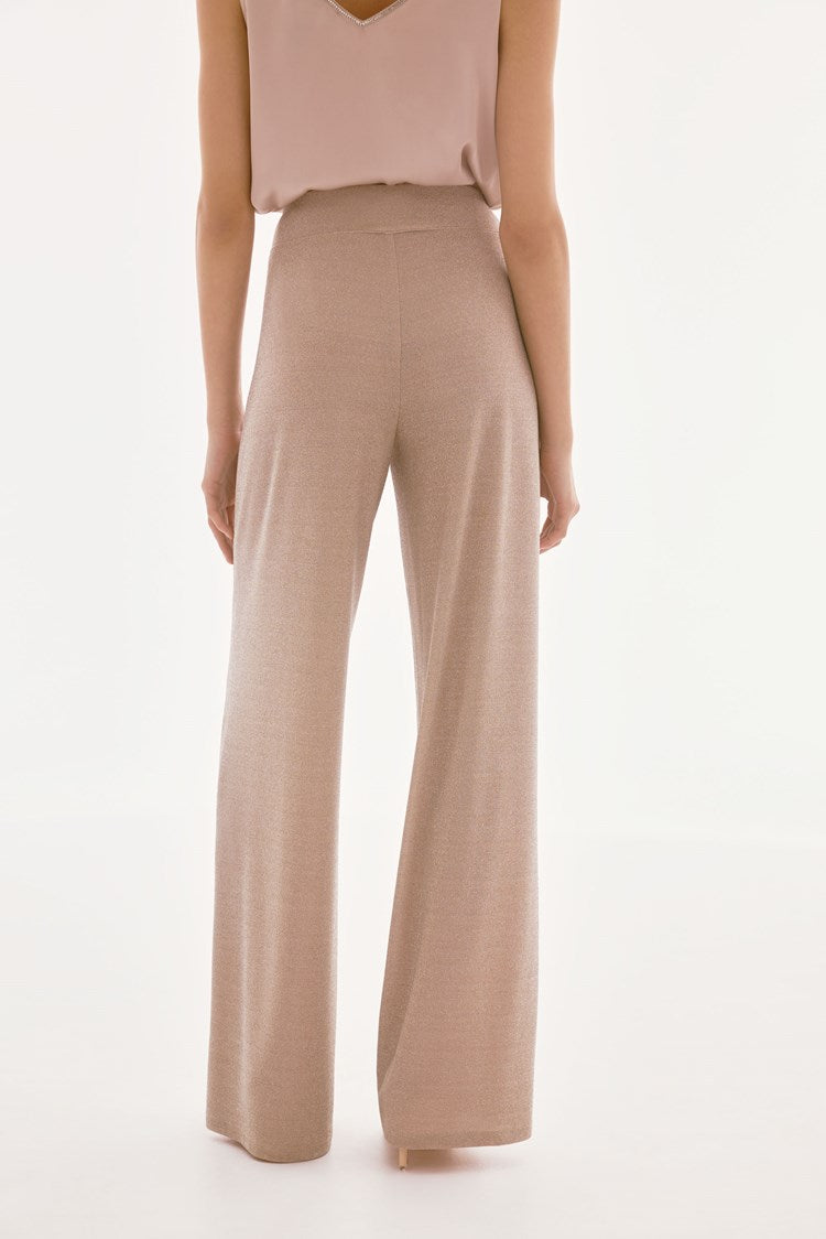 Lux Knit Wide-Leg Pull-On Pants