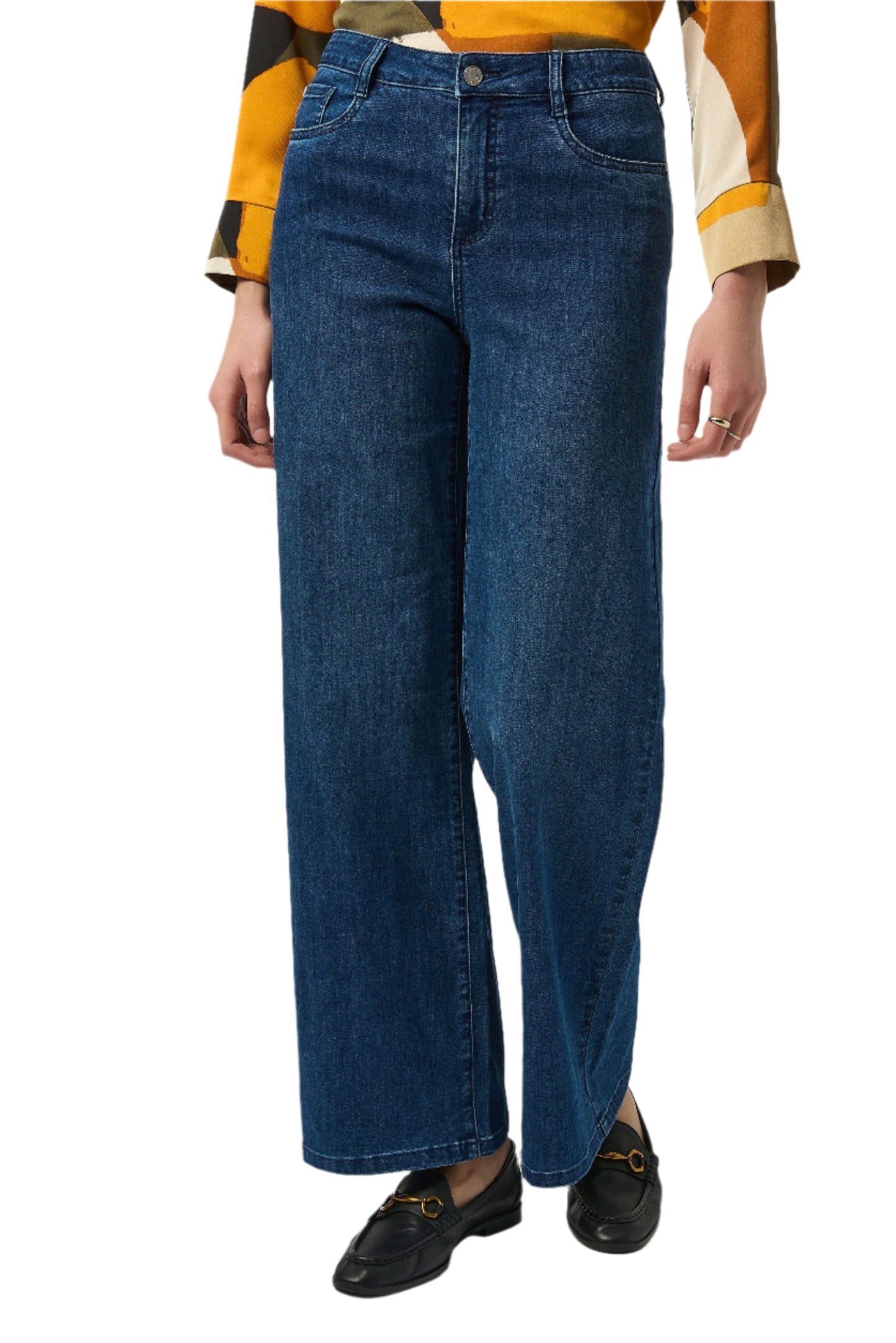 Goldie Classic Wide-Leg Stretch Jeans