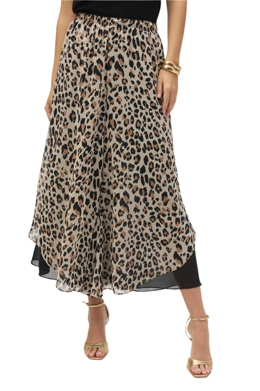 Chiffon Animal Print Reversible Culotte Pants