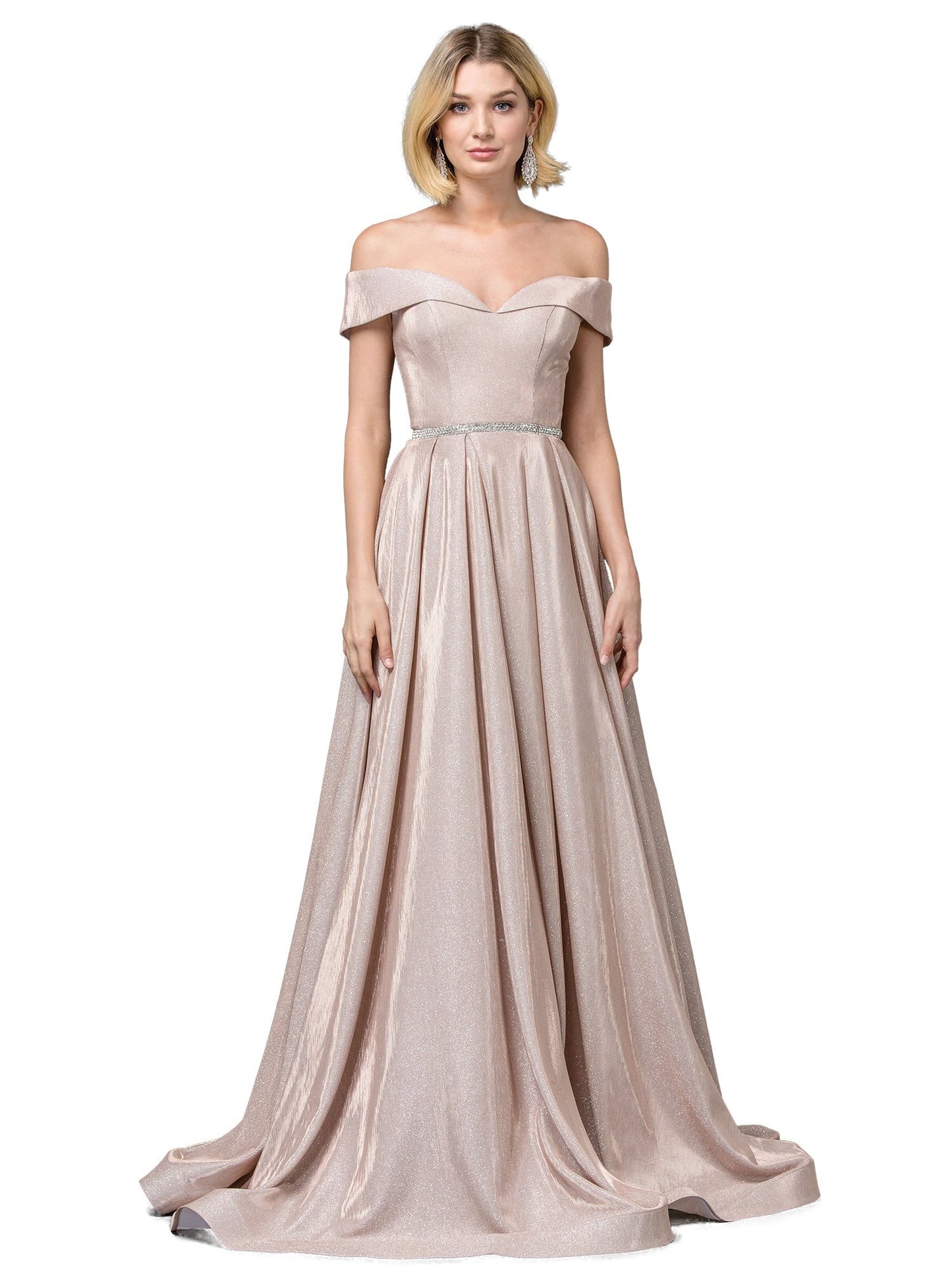Off The Shoulder A-Line Gown