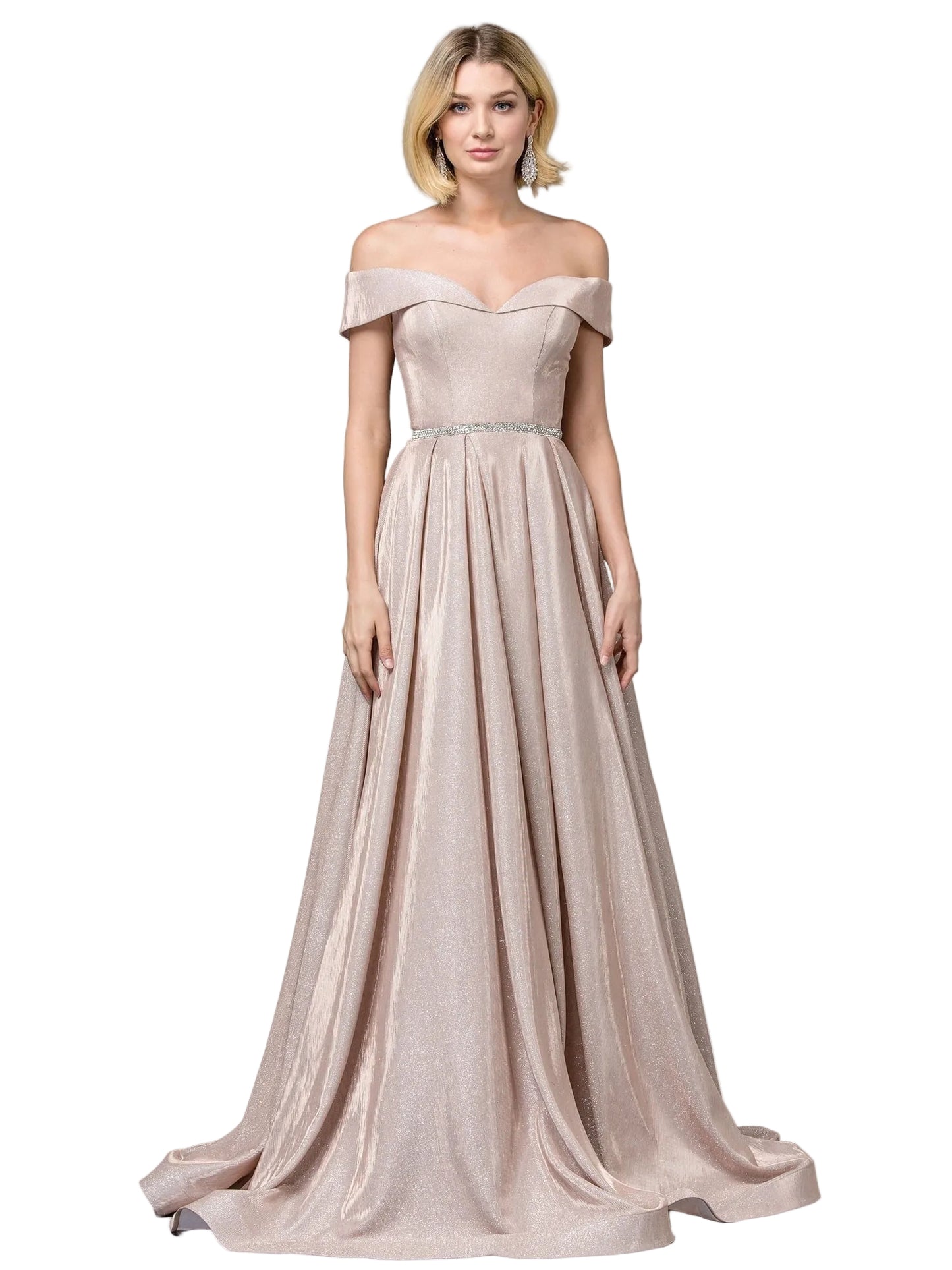 Off The Shoulder A-Line Gown