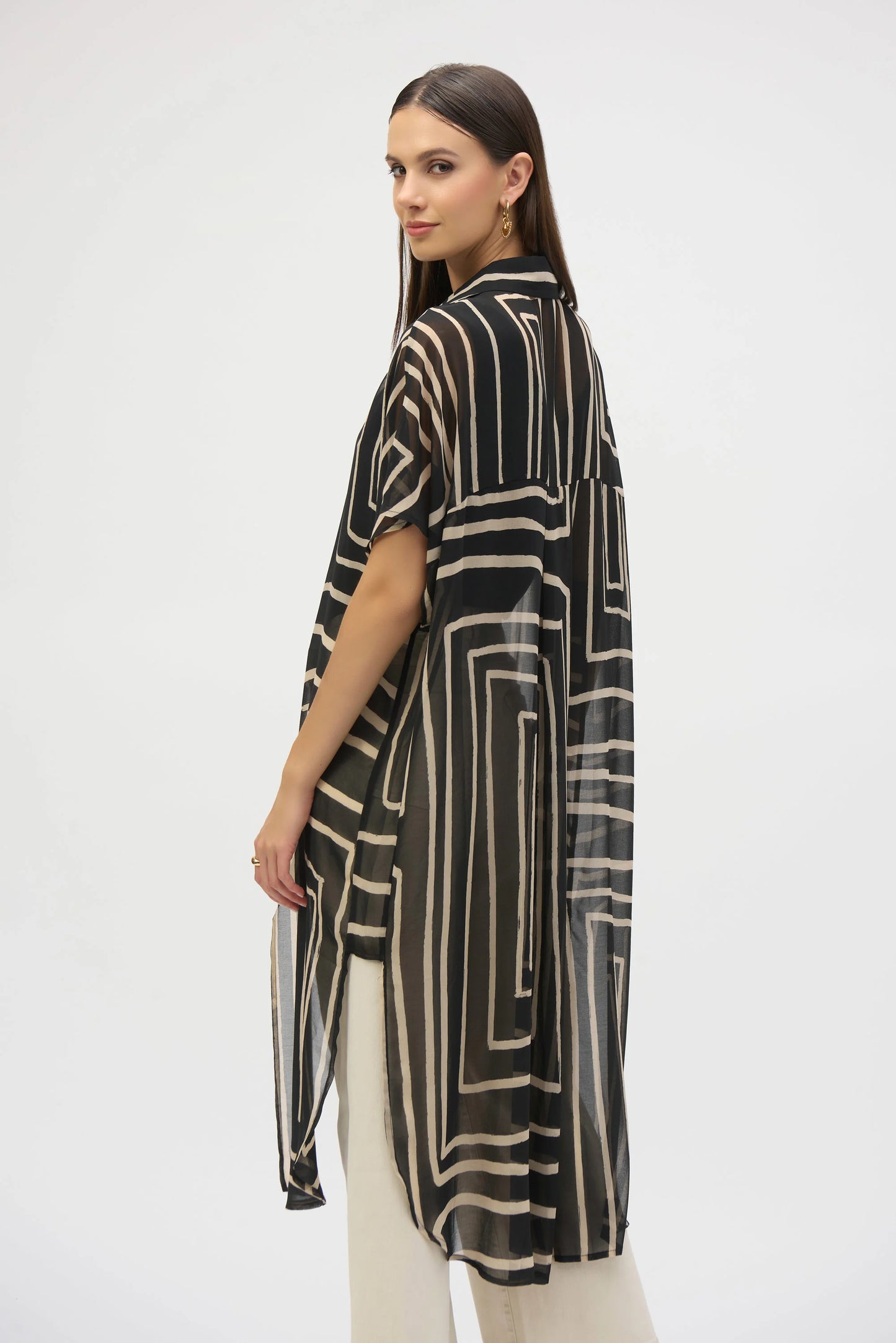 Chiffon Geometric Print Blouse