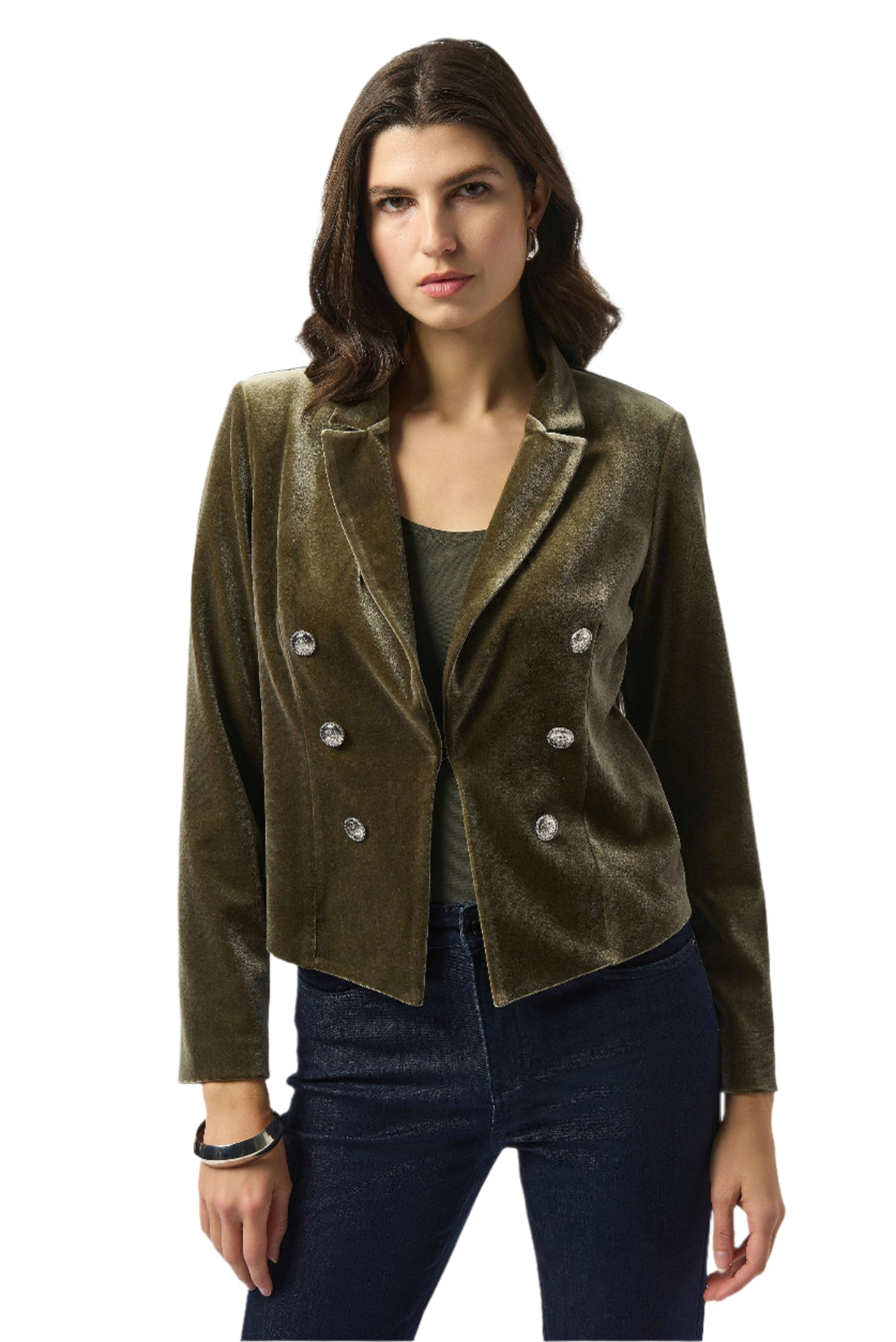 Velvet Knit Fitted Blazer