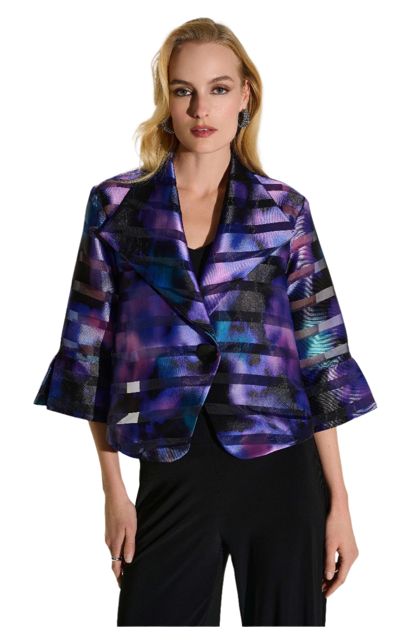 Abstract Print Swing Jacket