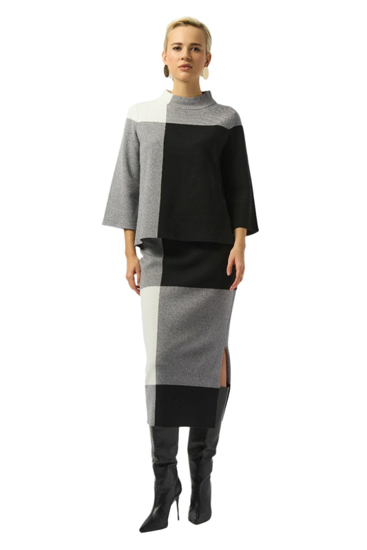 Jacquard Sweater Colour Block Pullover