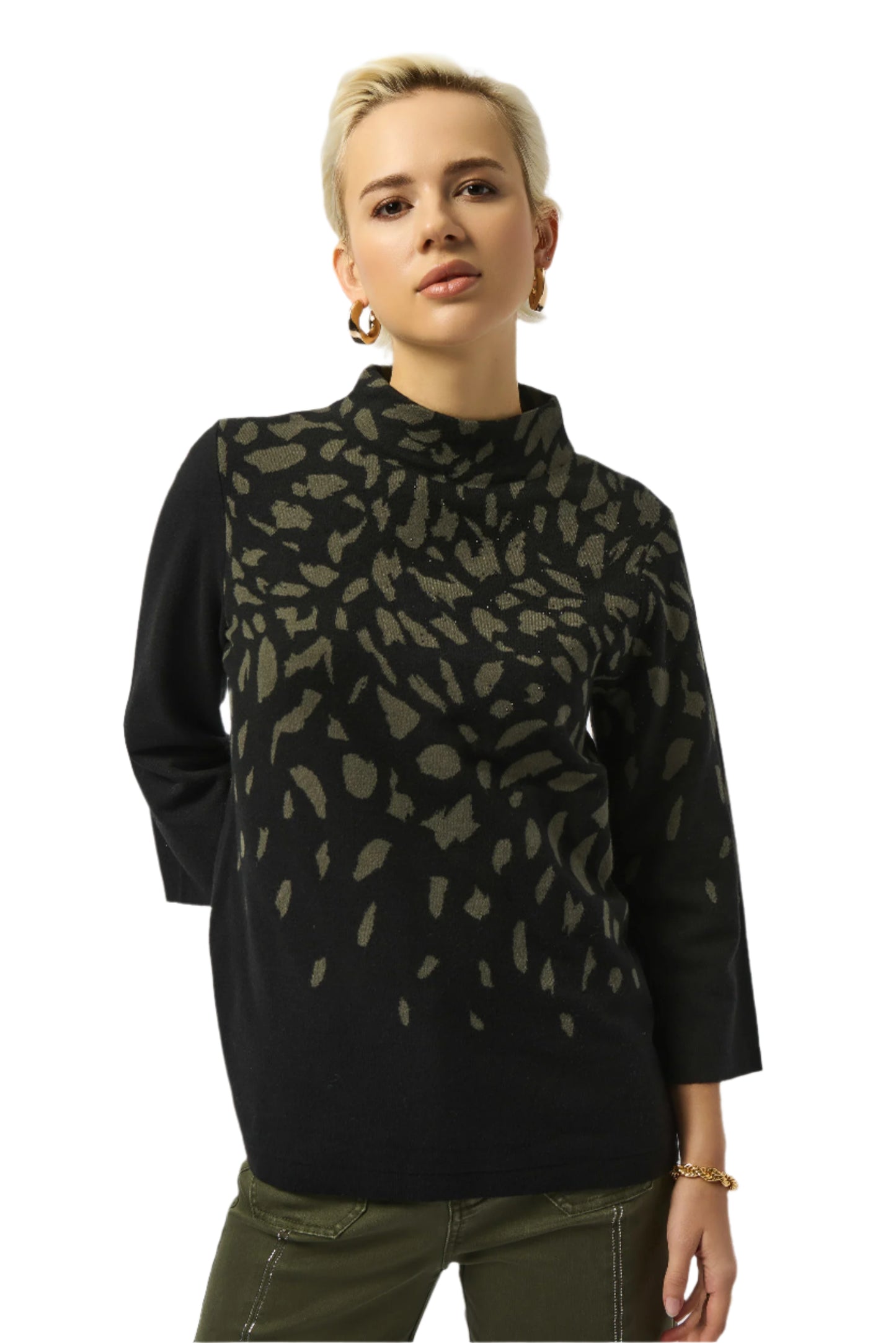 Jacquard Animal Print Sweater