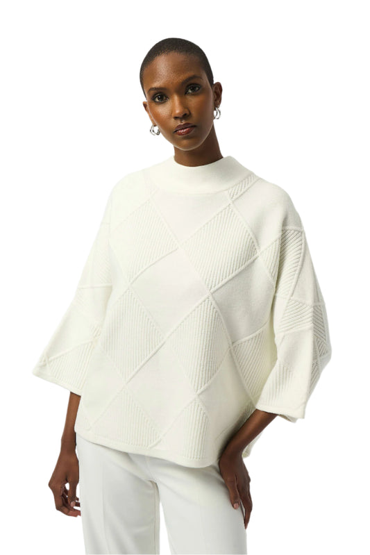 Textured Sweater Knit Mock Neck Pullover