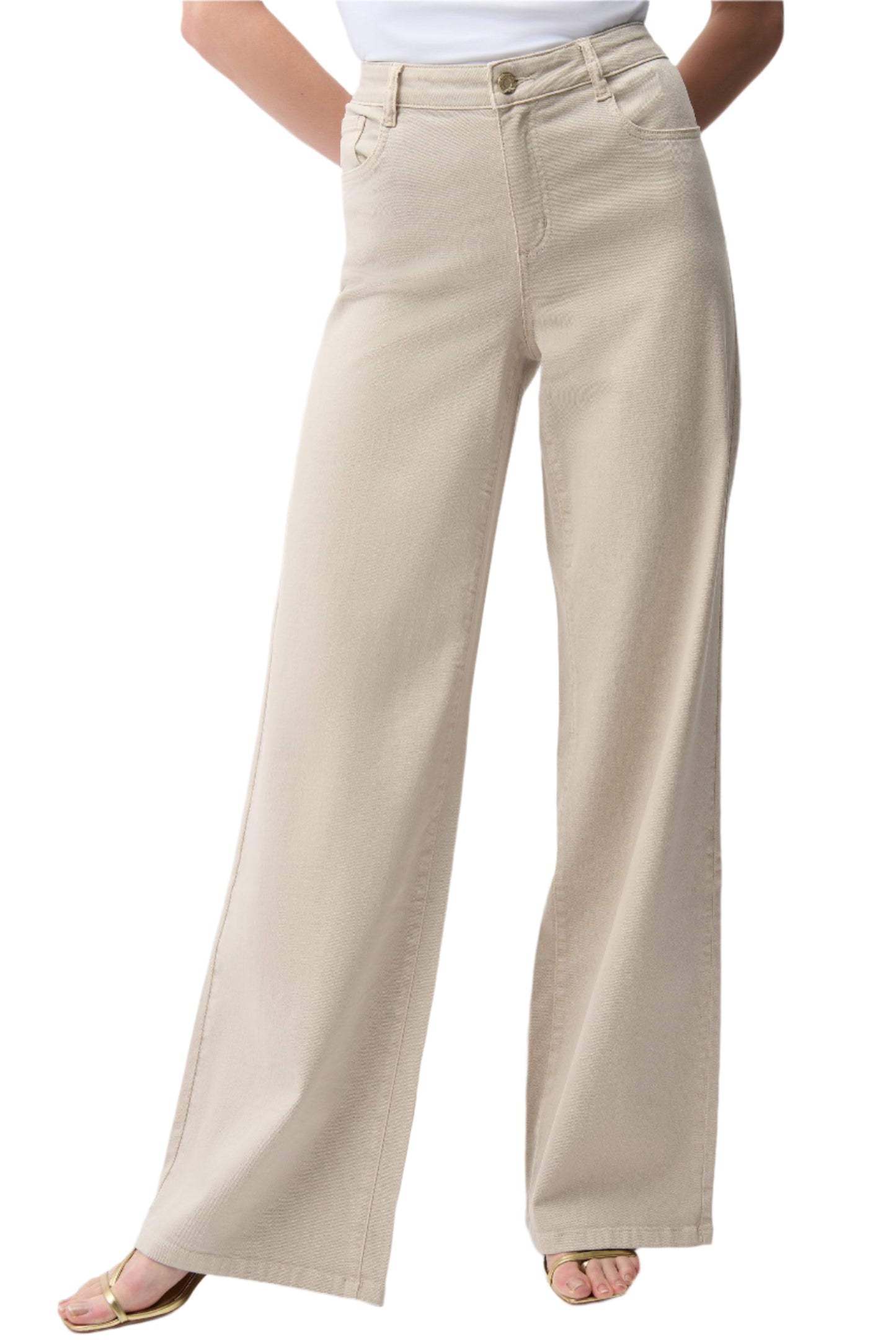 Goldie Classic Wide-Leg Stretch Denim Jeans