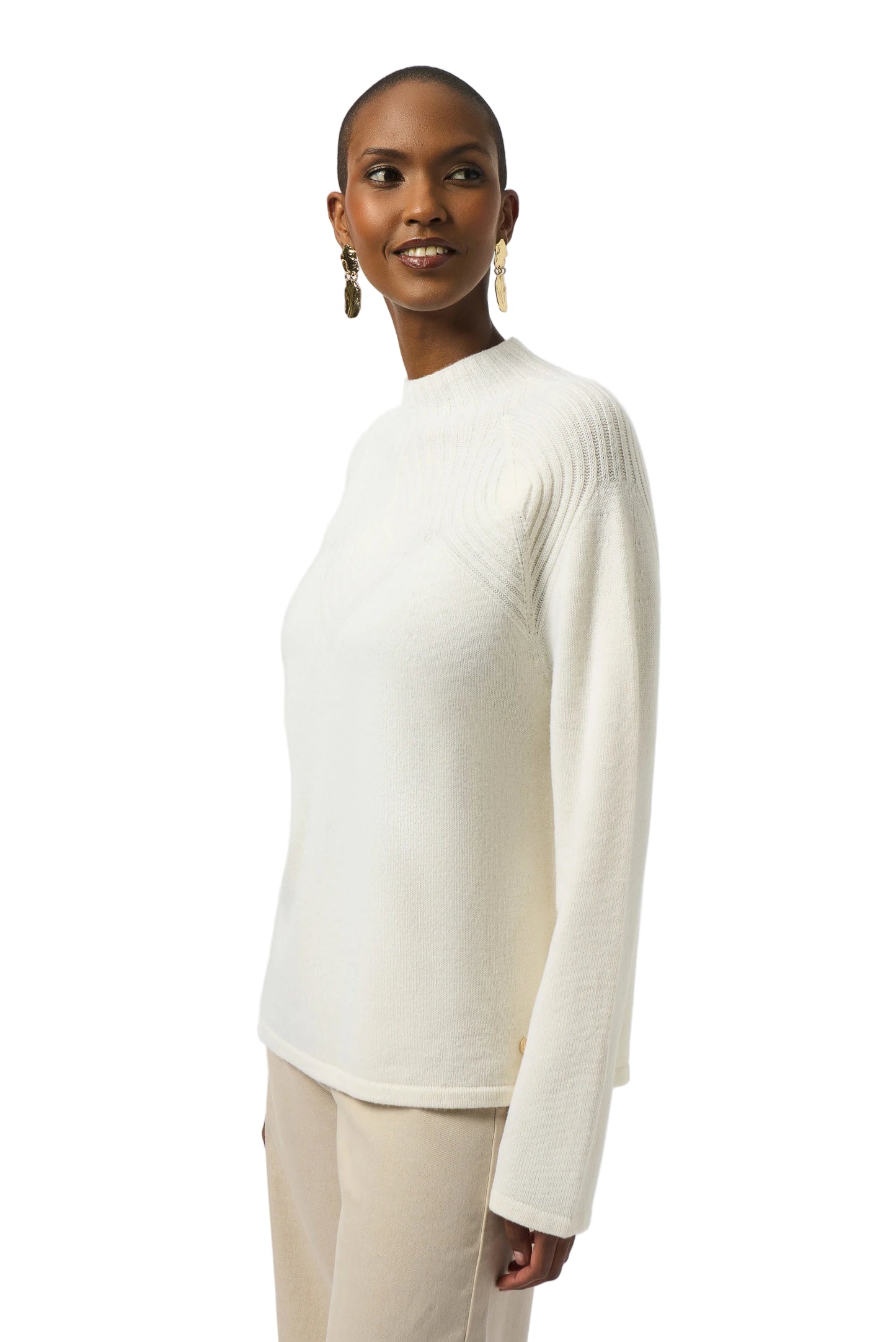 Wool Blend Sweater with Placement Stitch