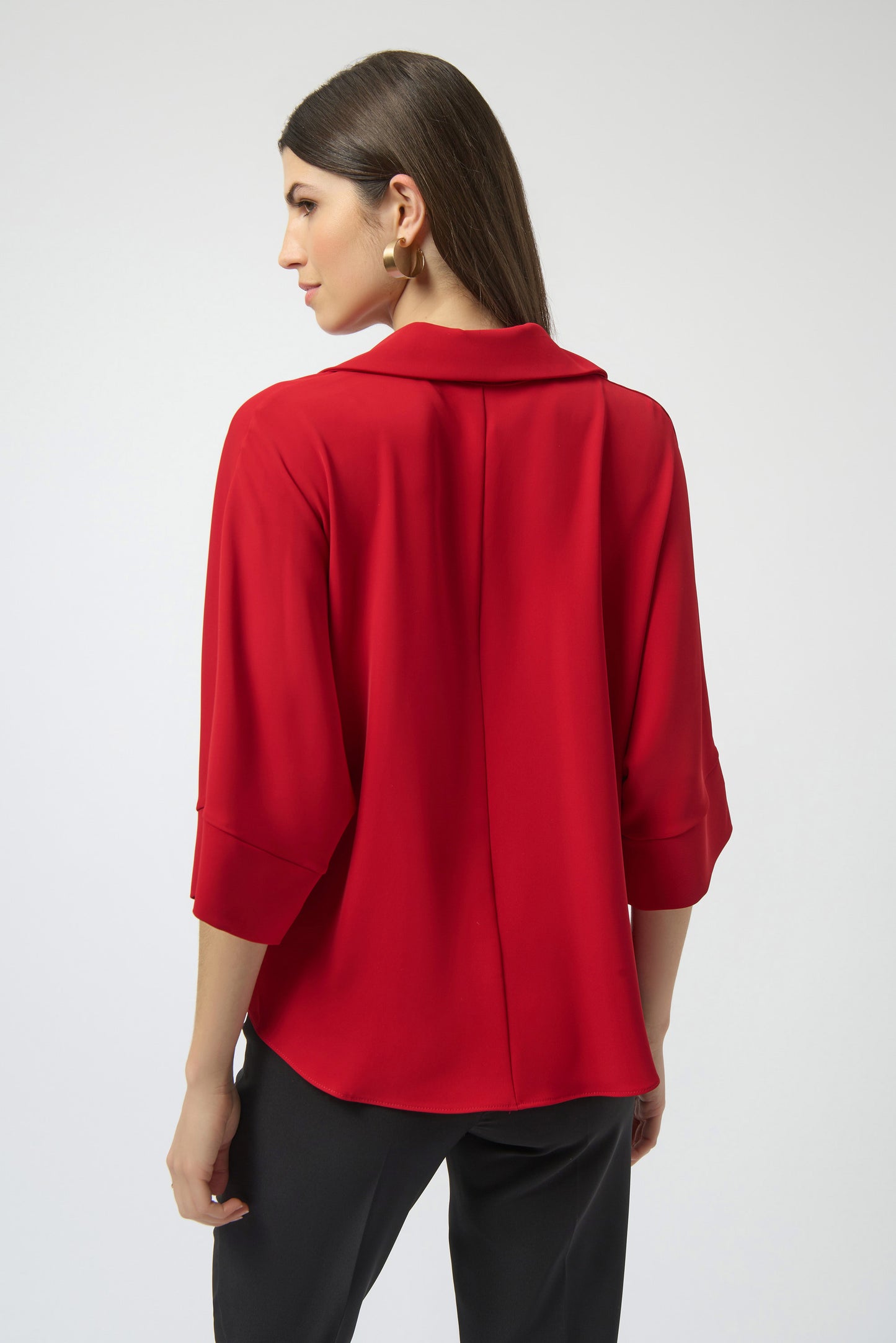 Woven Twill Boxy Wrap Top