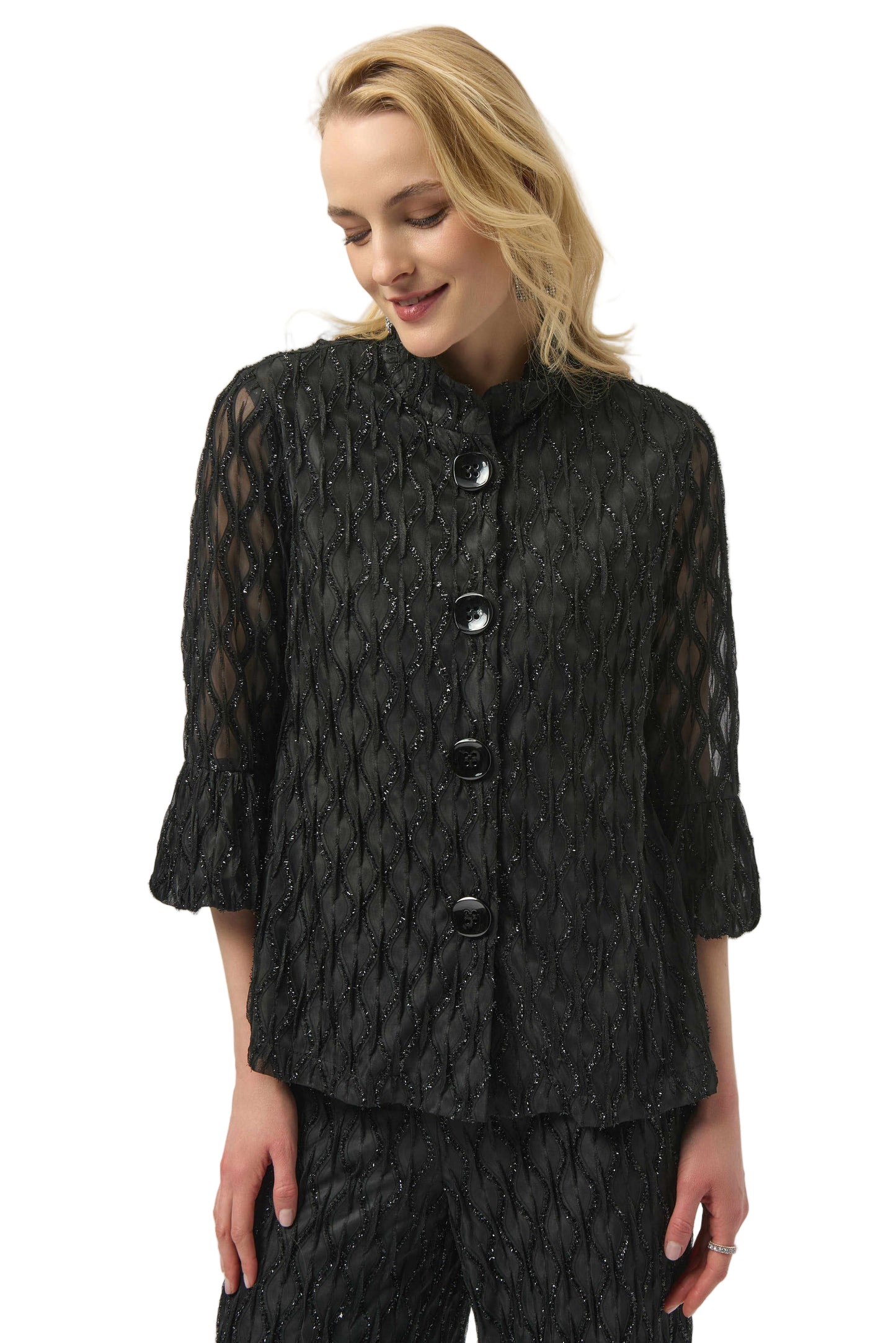Lurex Cascade Trapeze Jacket