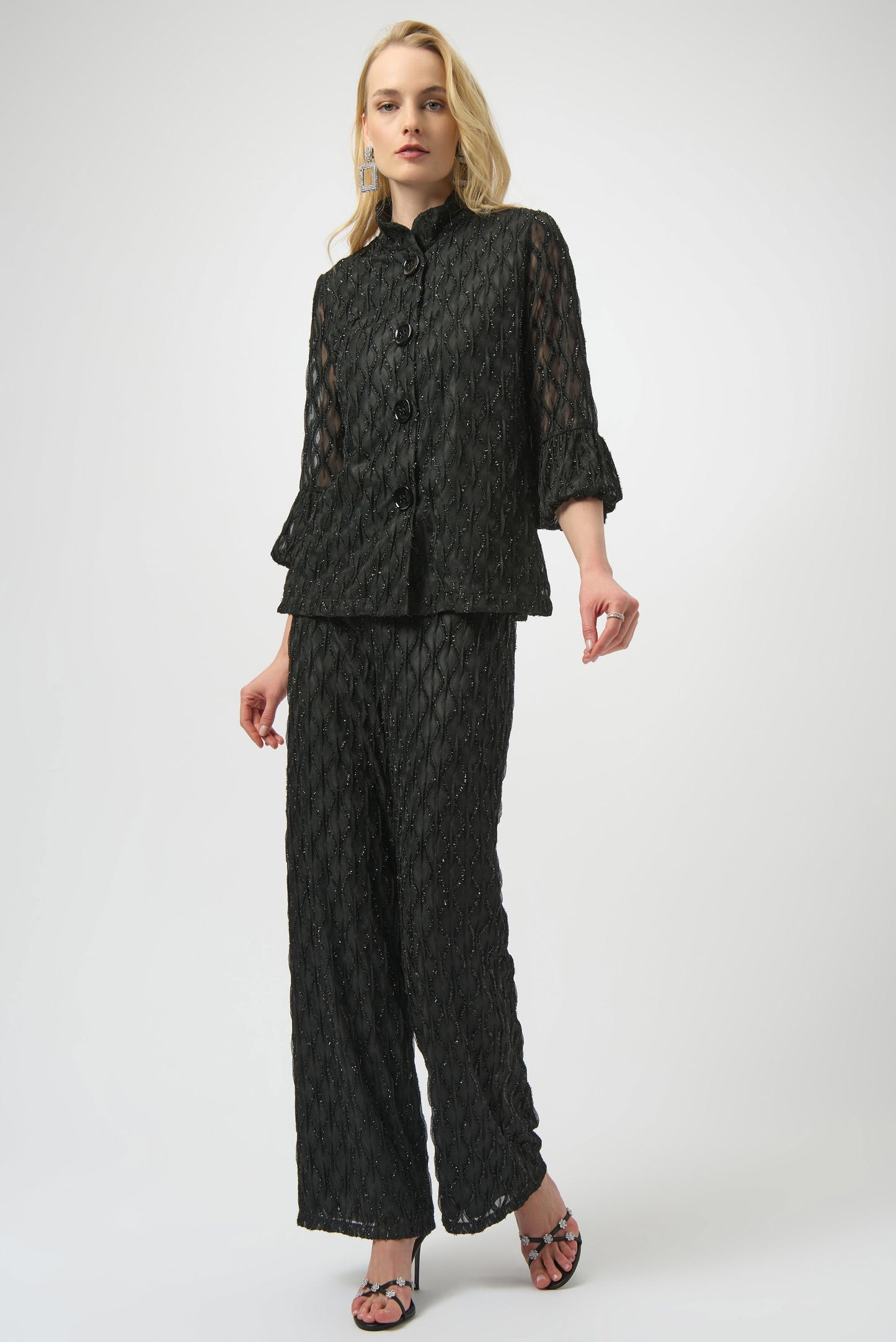 Lurex Cascade Trapeze Jacket