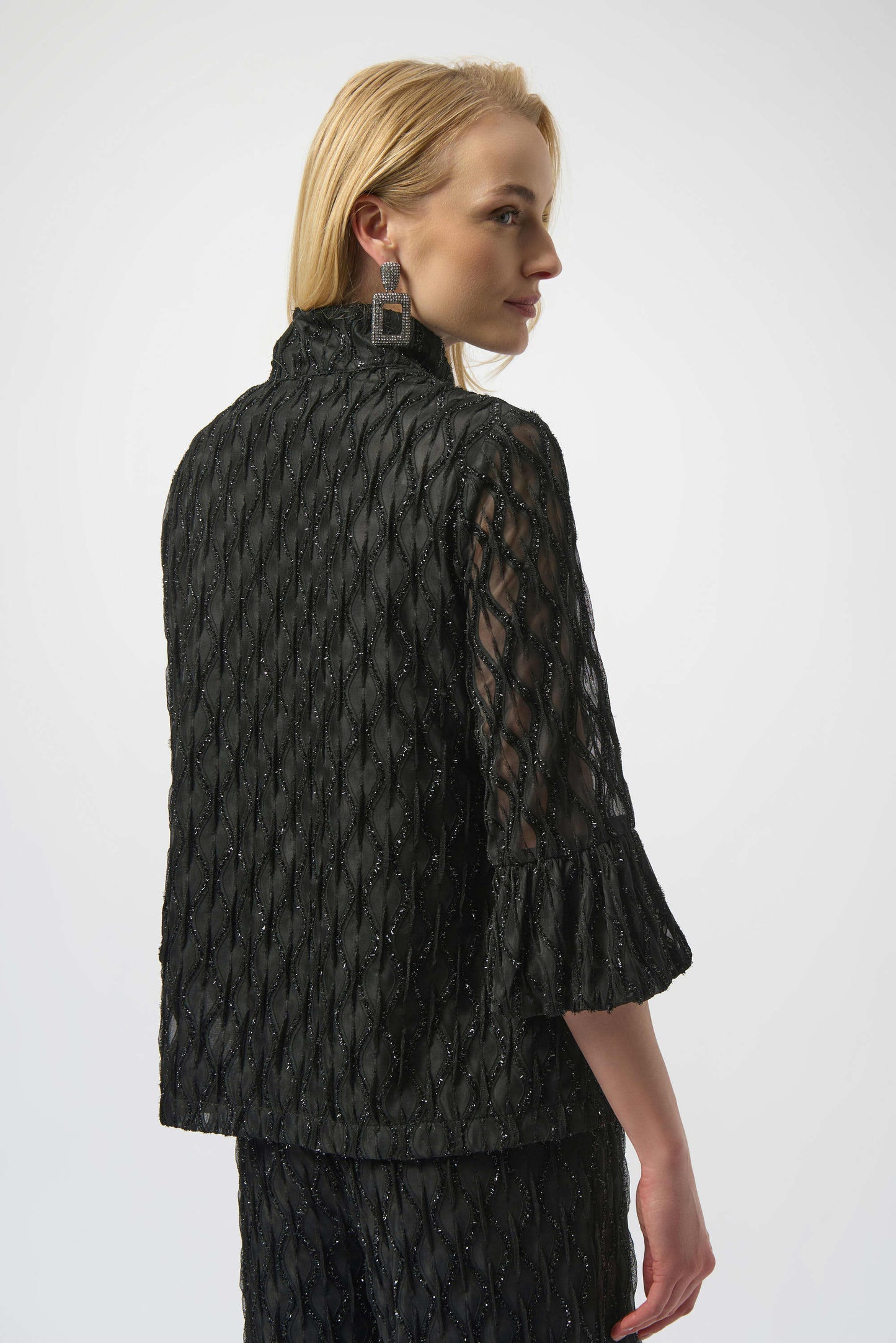 Lurex Cascade Trapeze Jacket