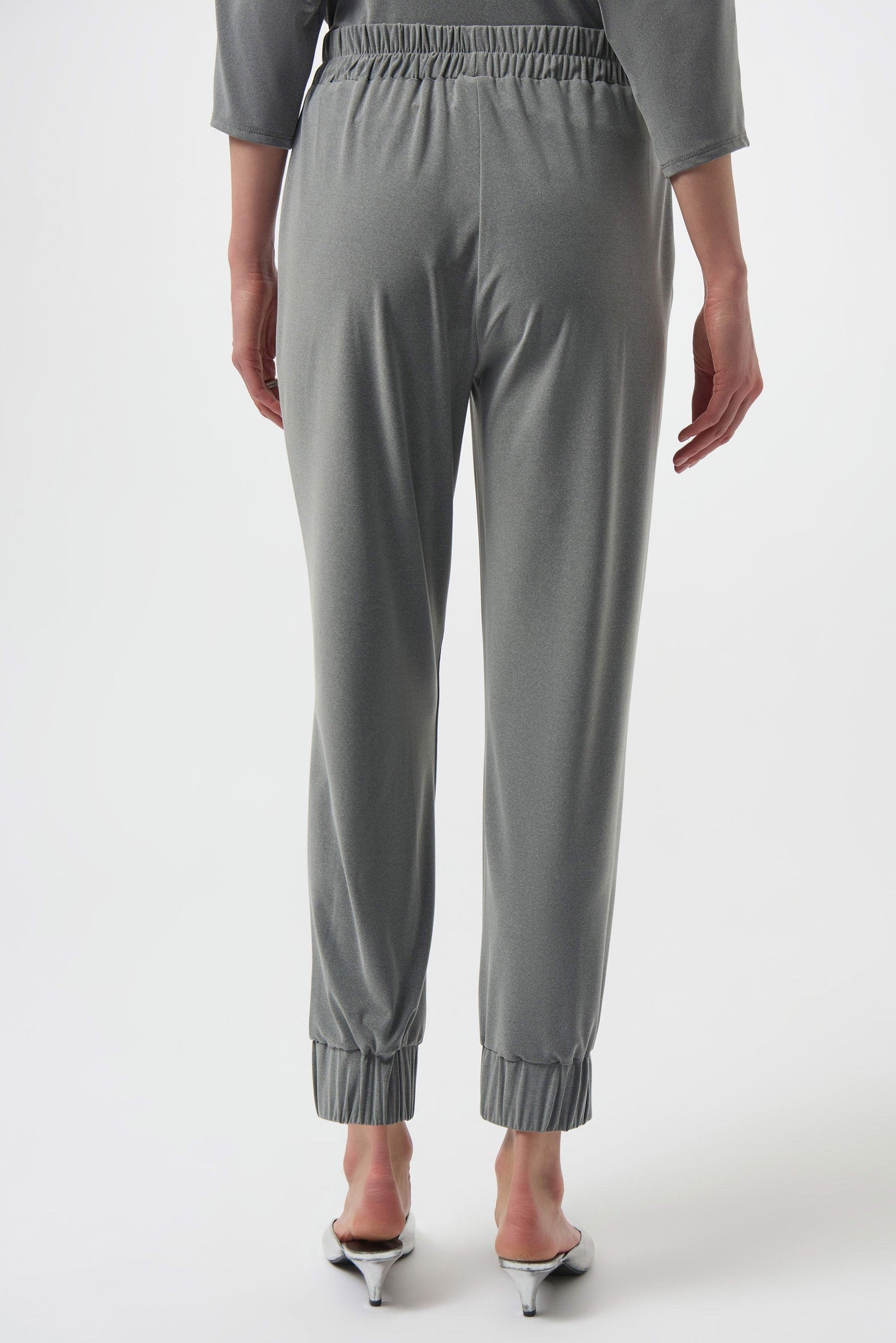 Melange Silky Knit Pull-On Jogger Pants