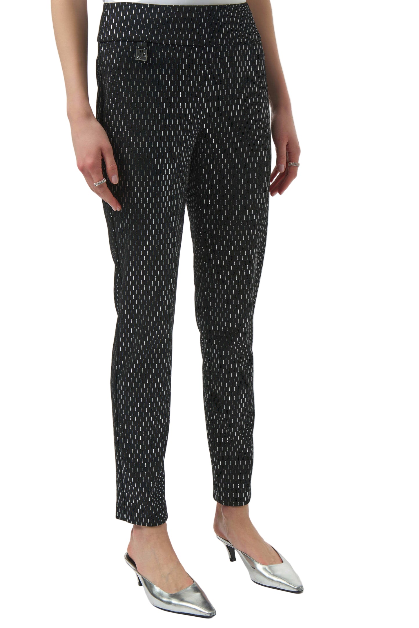 Foiled Heavy Knit Slim Fit Pants