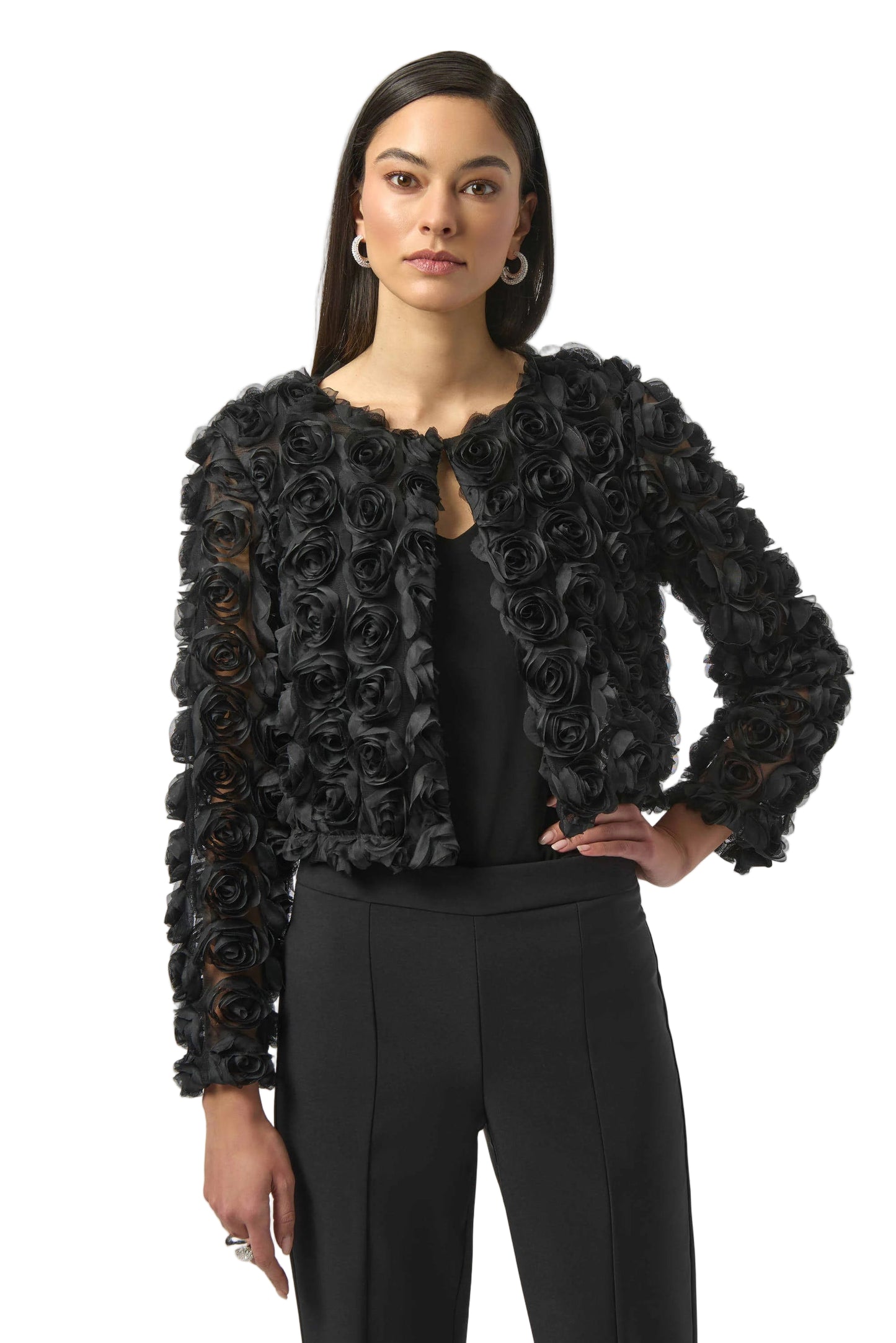 Rosette Embroidered Straight Cover Up