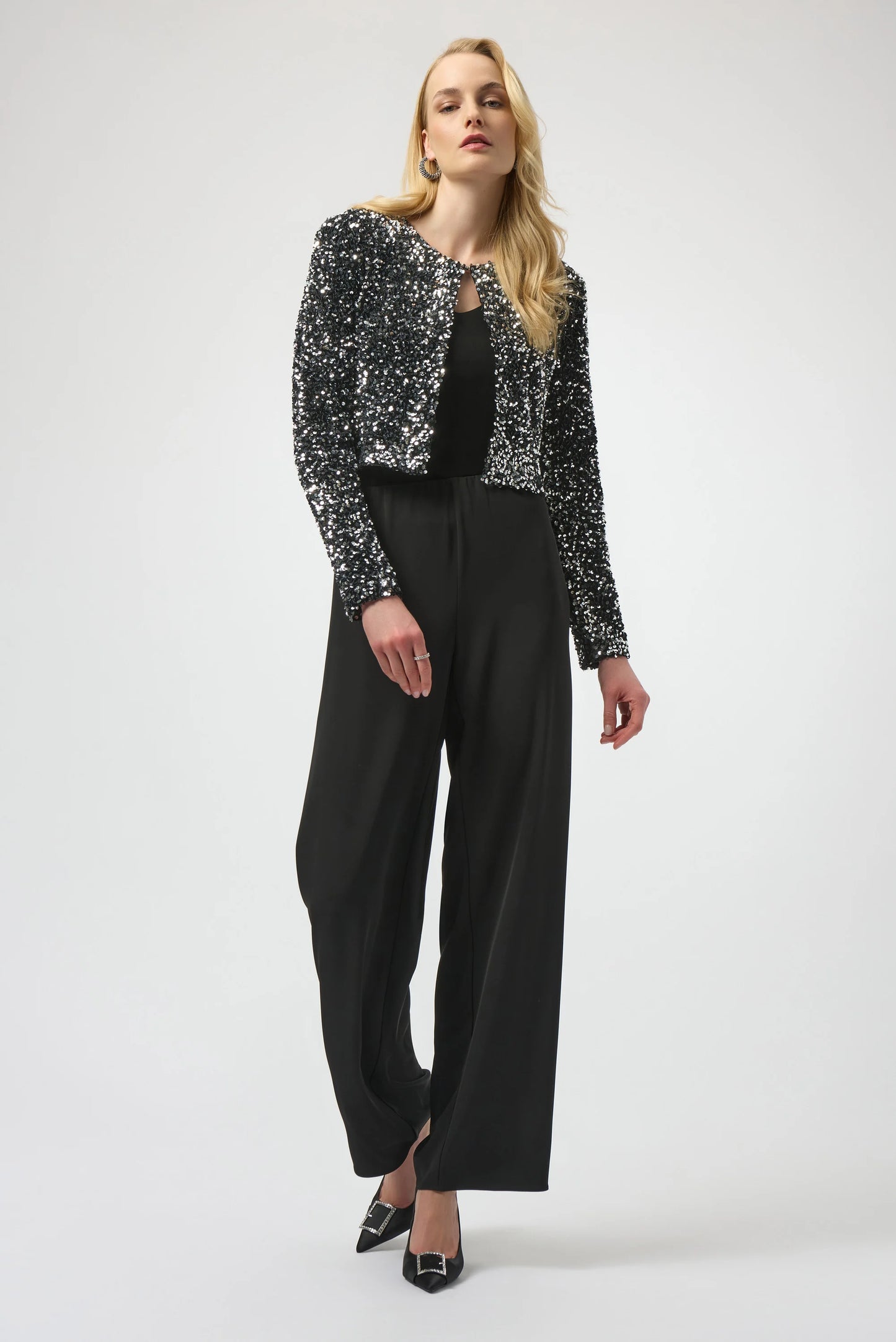 Sequined Velvet Cropped Cover-Up