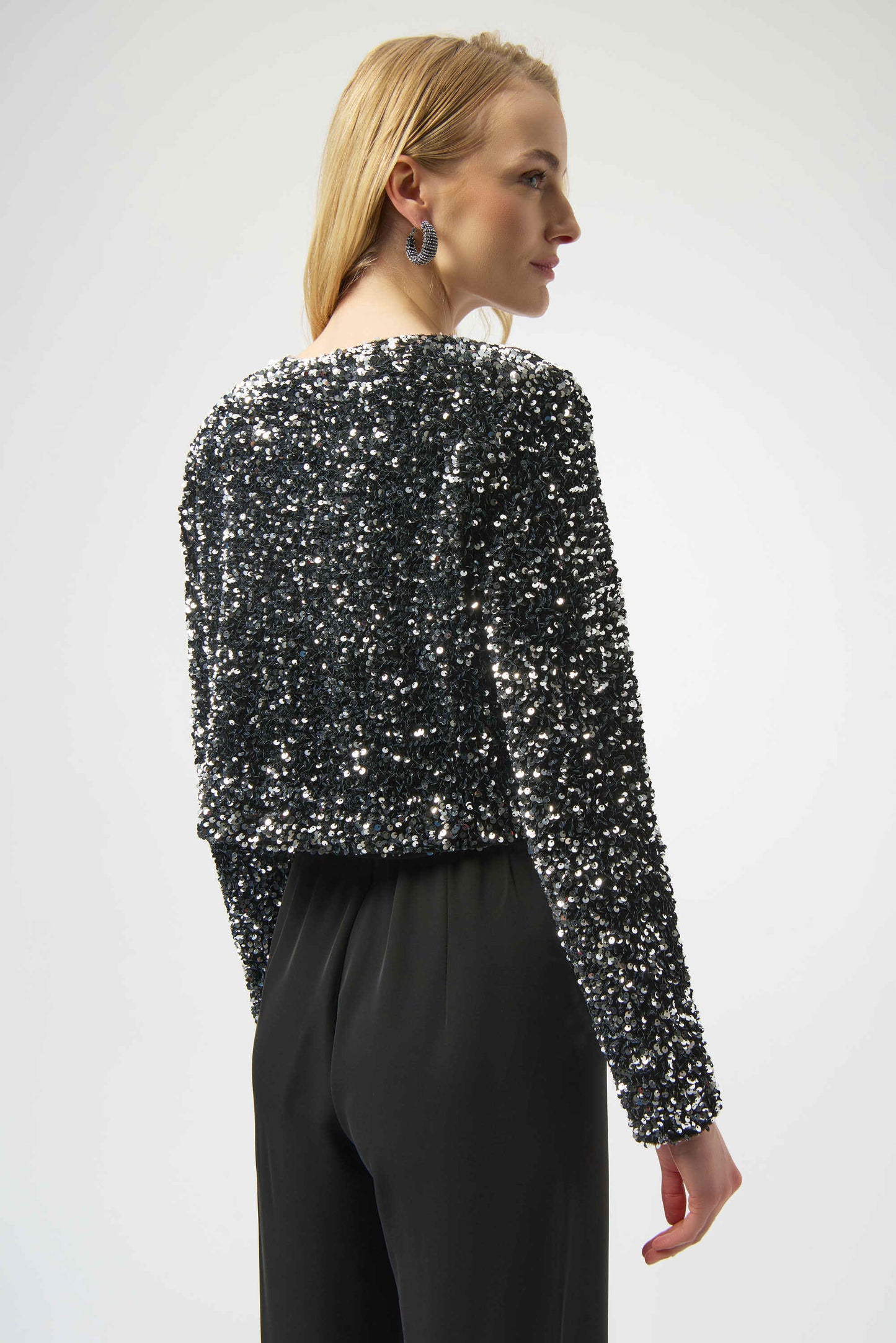 Sequined Velvet Cropped Cover-Up