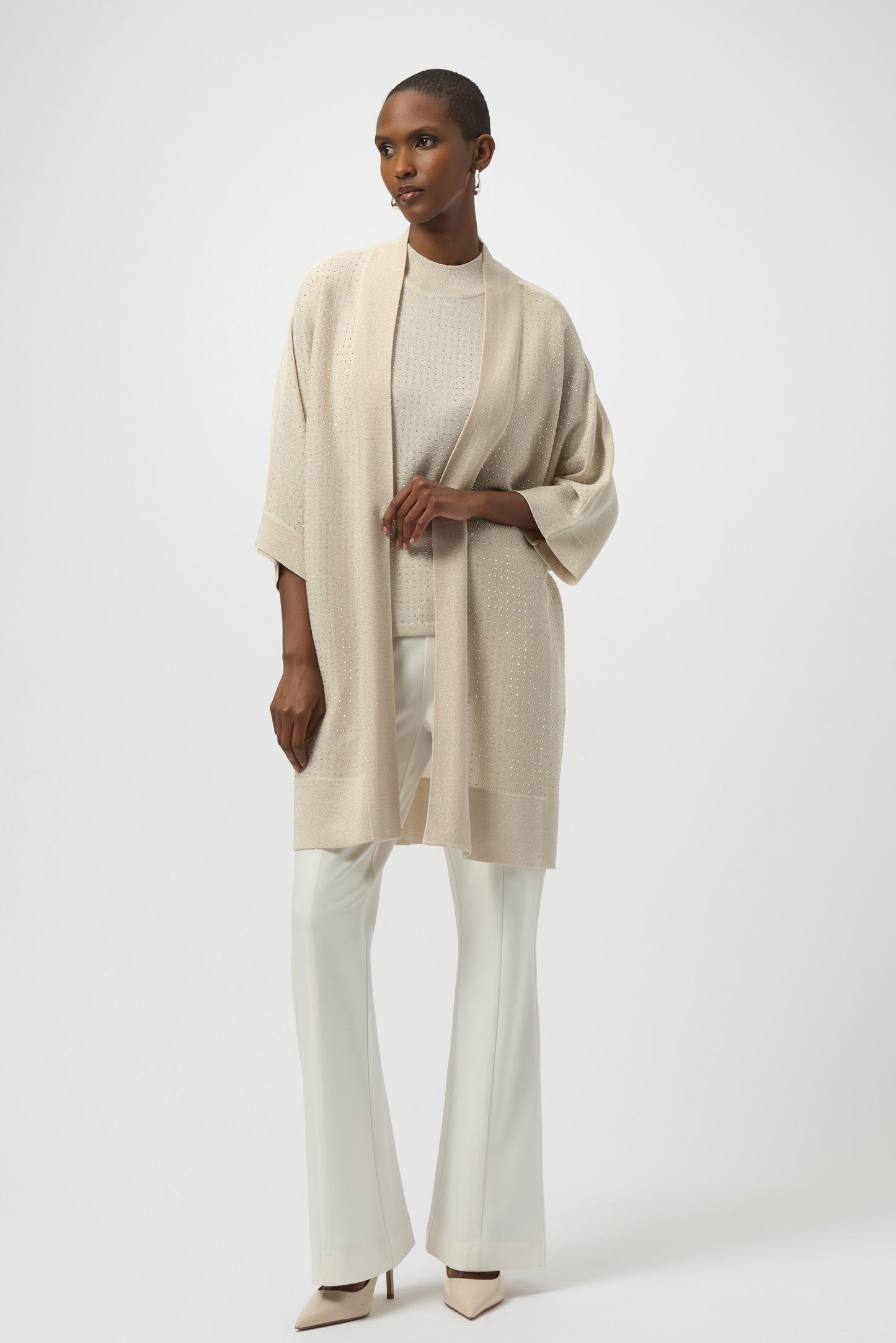 Sweater Knit Cover-Up with Iron-On Detail