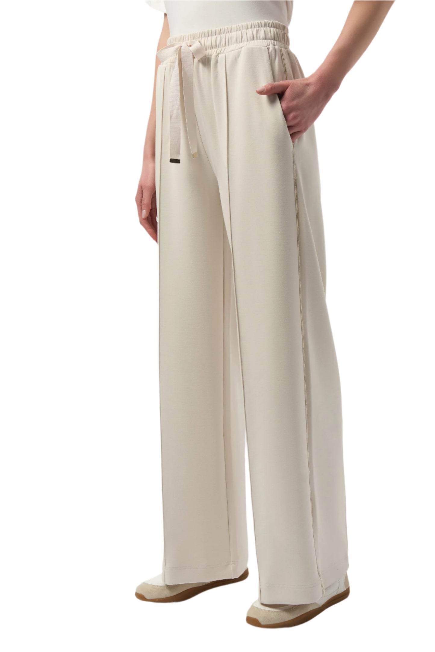 Scuba Jersey Wide Leg Pull-On Pants