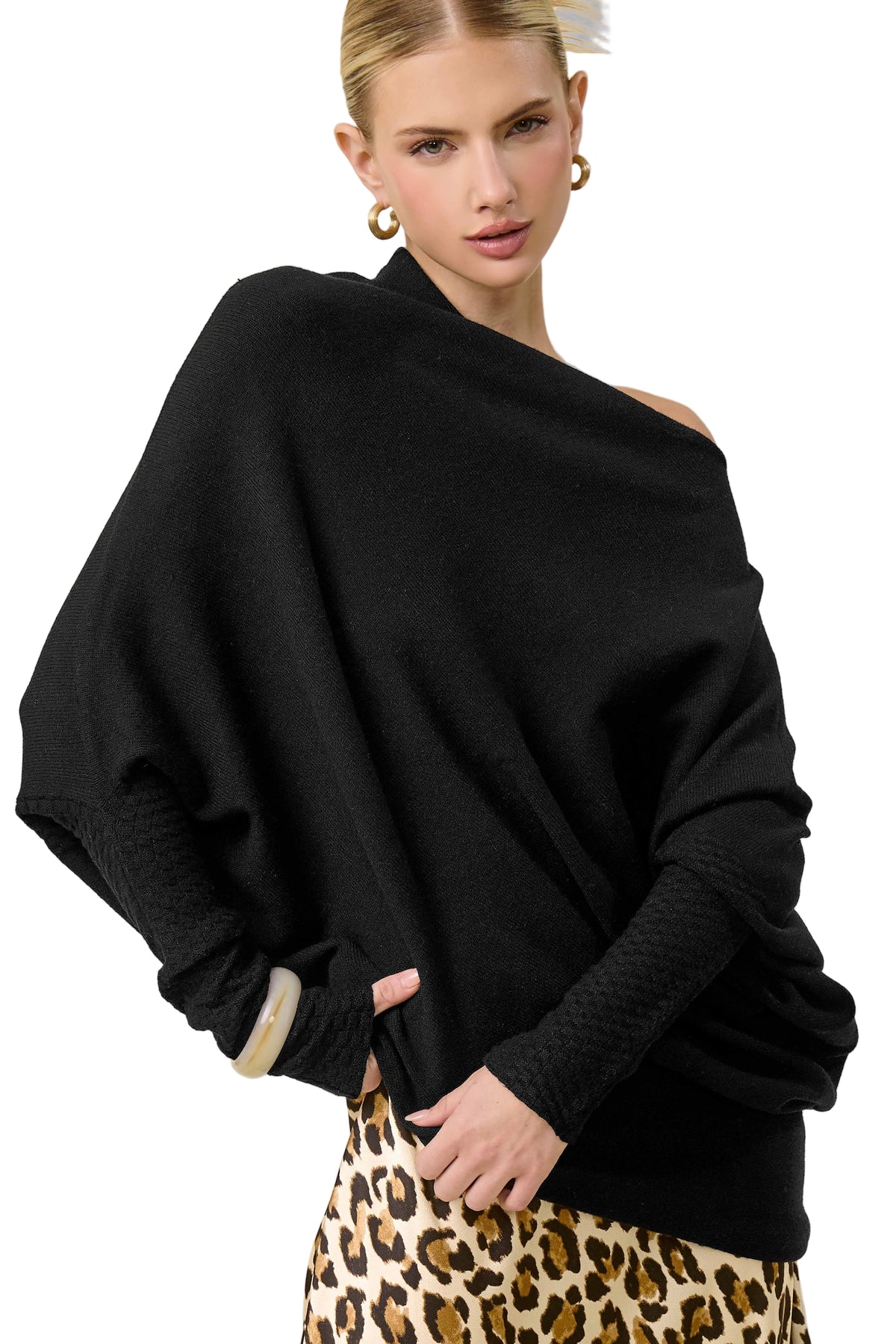 Asymmetrical Off Shoulder Sweater