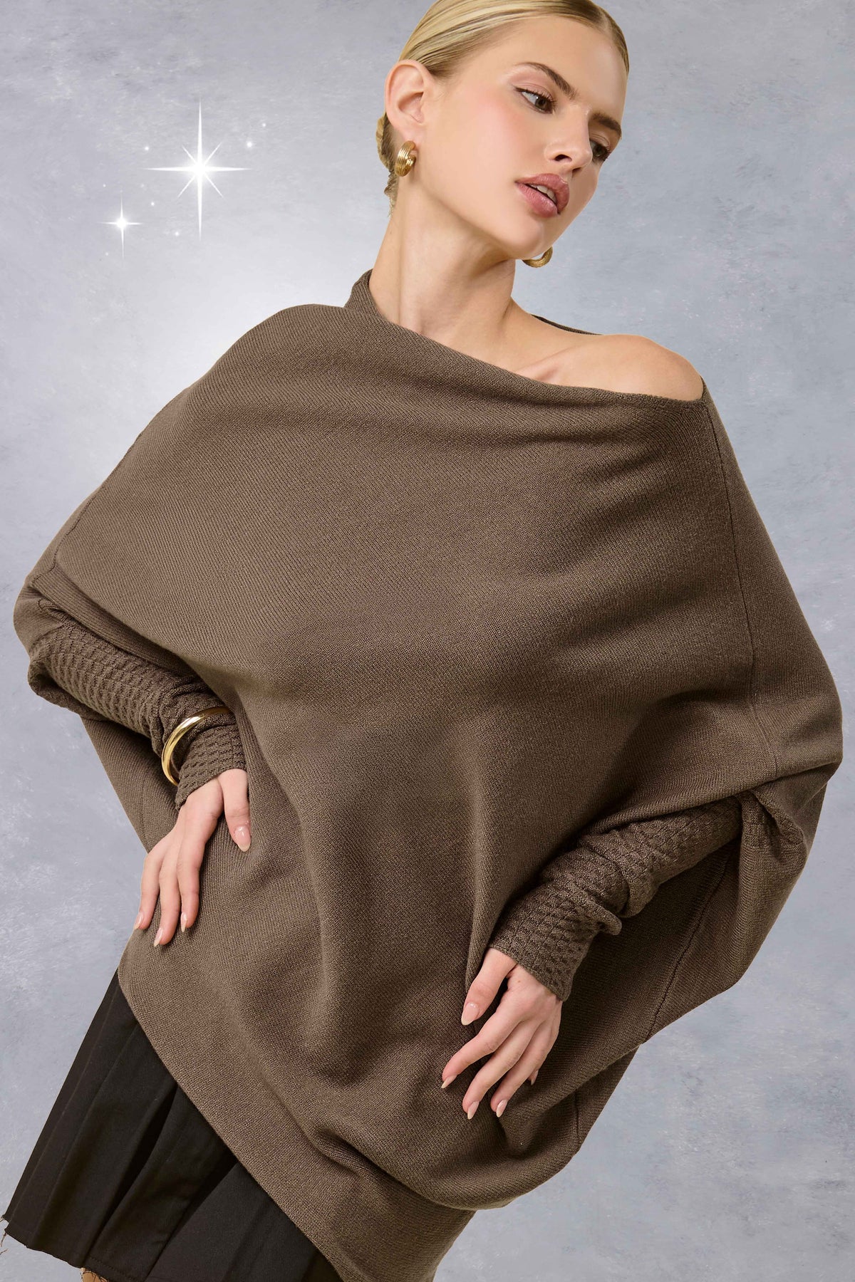 Asymmetrical Off Shoulder Sweater