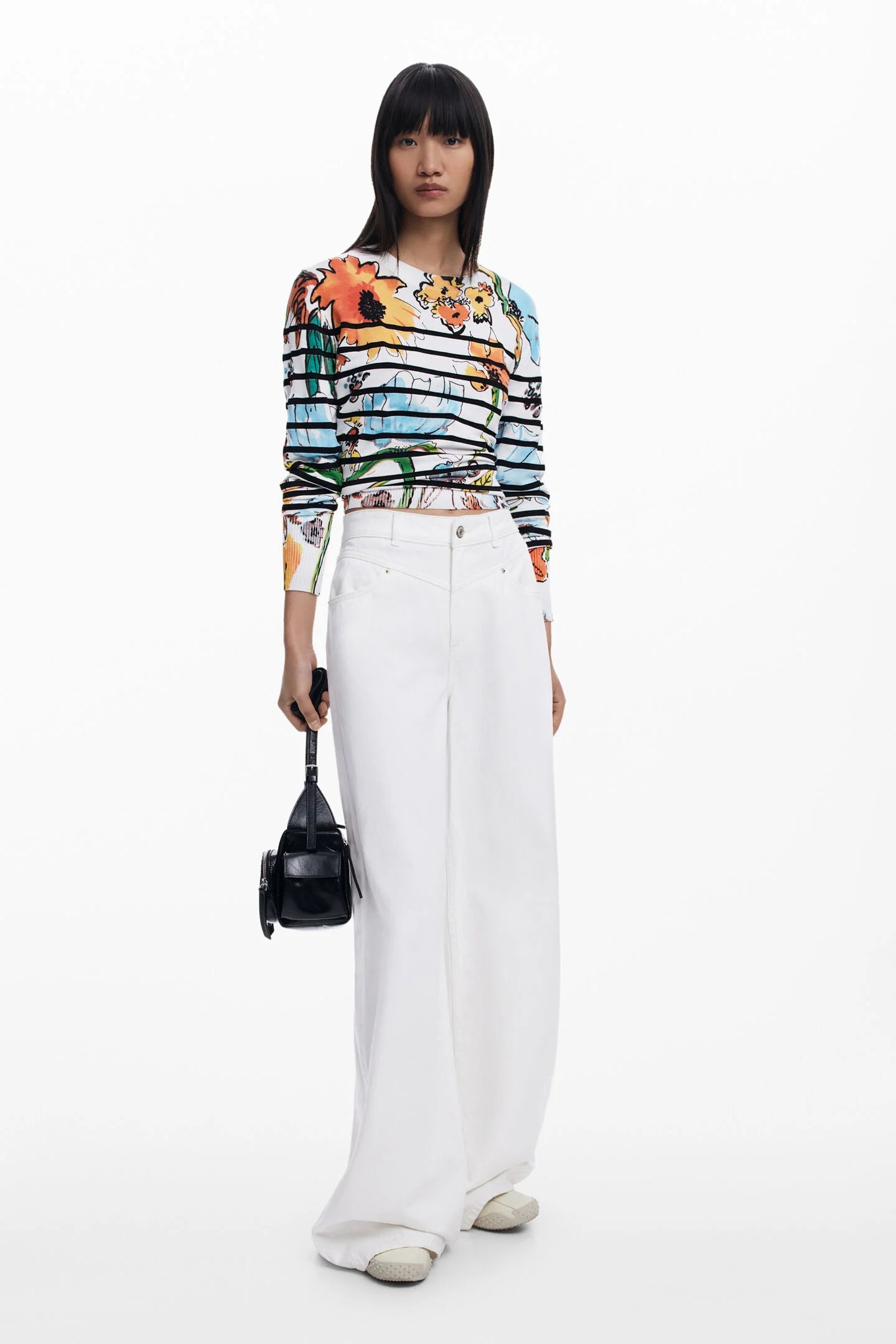 Striped Floral Sweater