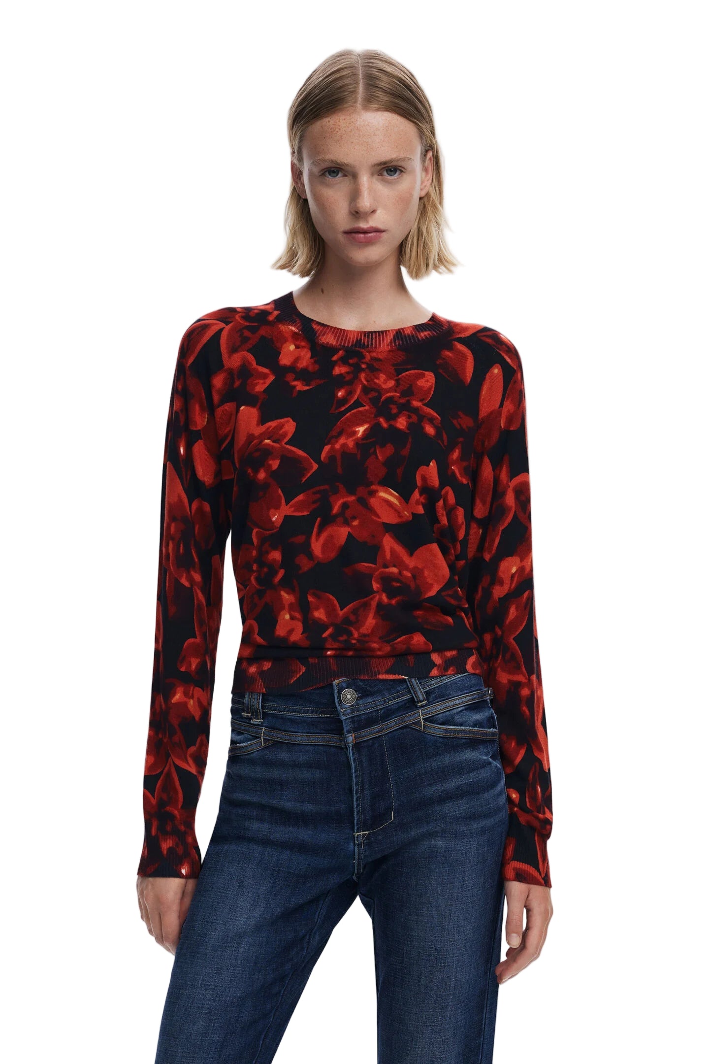 Lightweight Floral Sweater