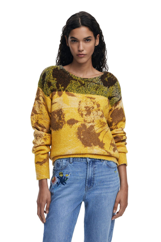 Jacquard Floral Sweater