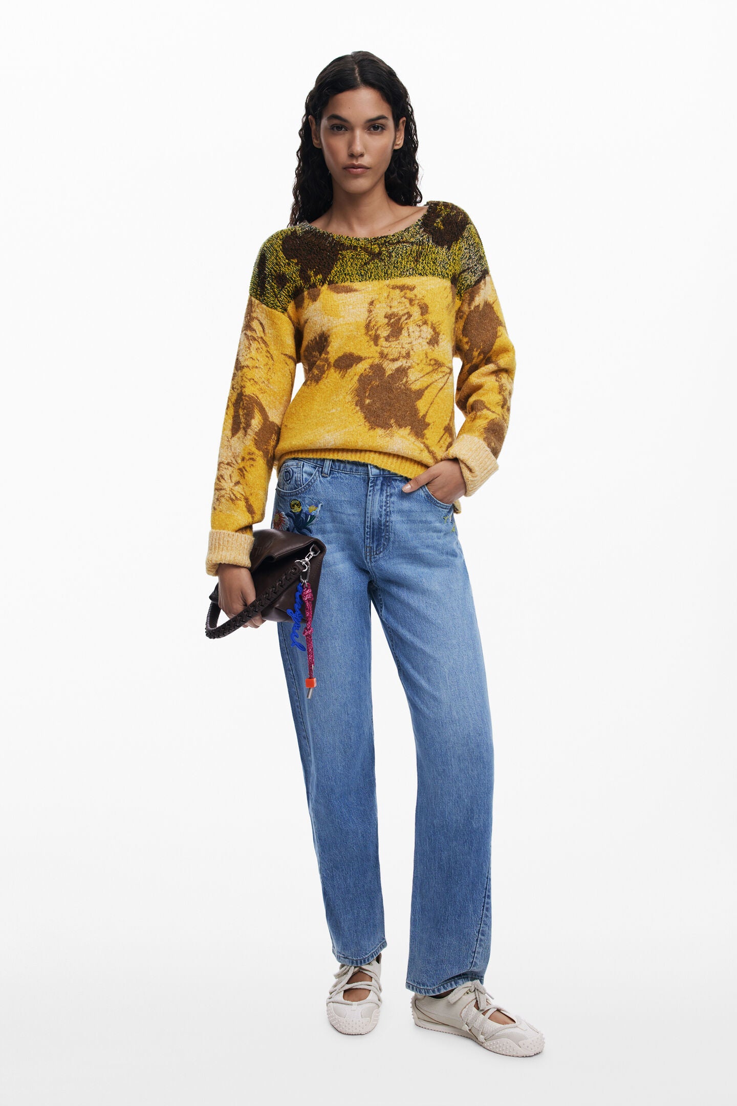 Jacquard Floral Sweater