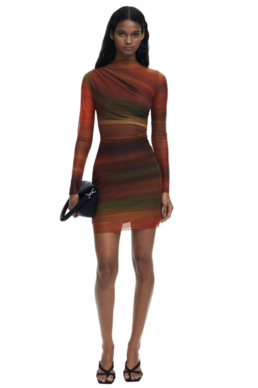 Draped Tulle Short Dress