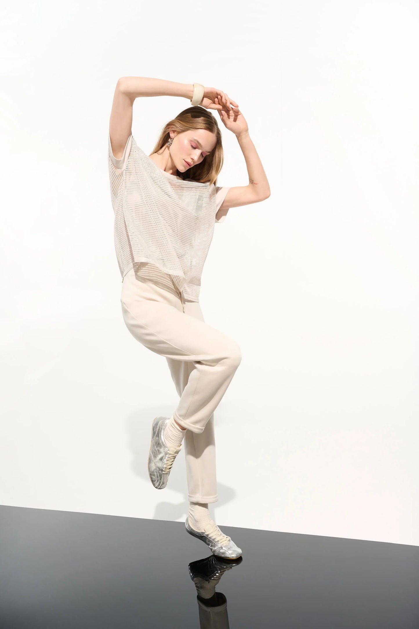 Scuba Jersey Pull-On Jogger Pants With Drawstring Waist