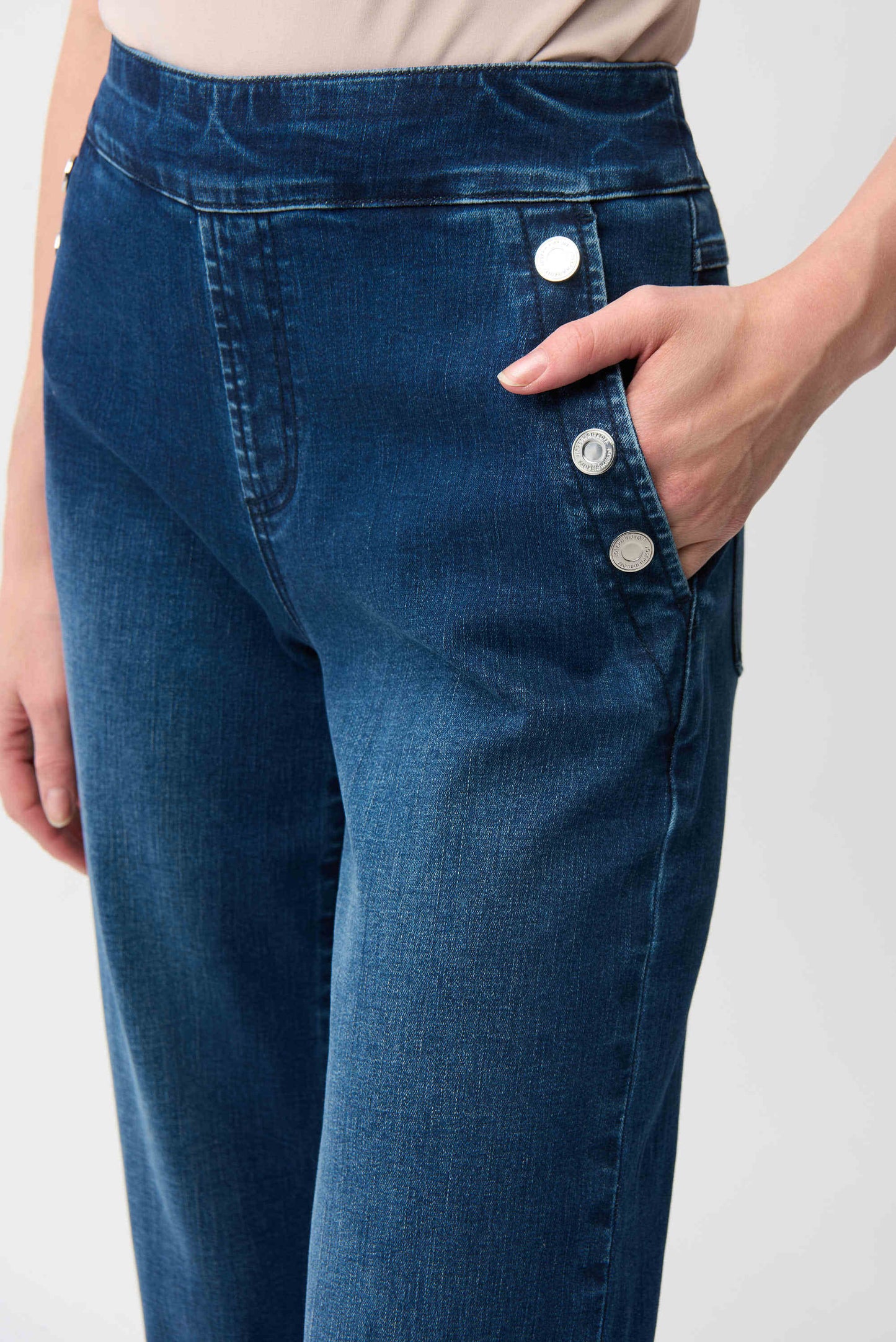 Wide Leg Pull-On Jeans