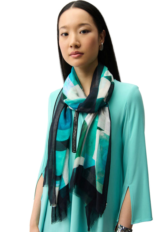 Viscose Geometric Print Scarf