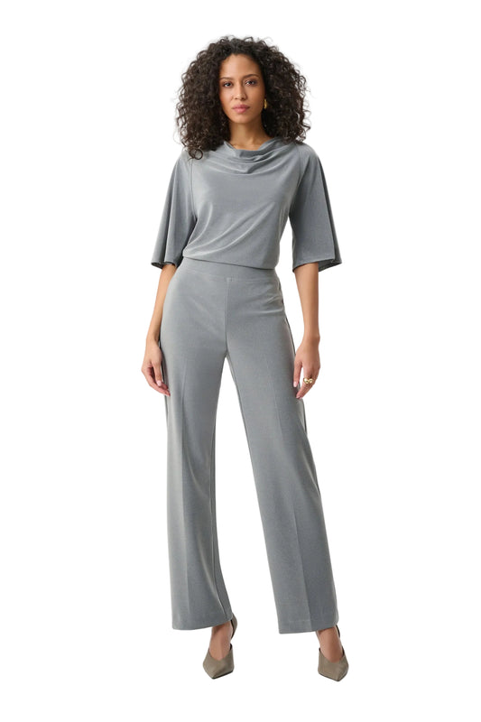 Melange Silky Knit Cowl Top