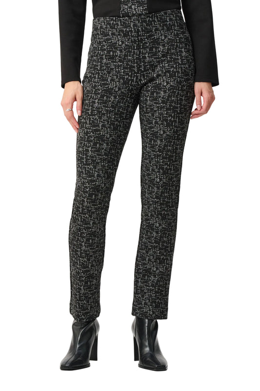 Abstract Jacquard Straight Pull-On Pants