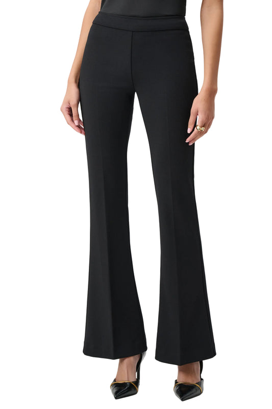 Scuba Crepe Flared Pull-On Pants