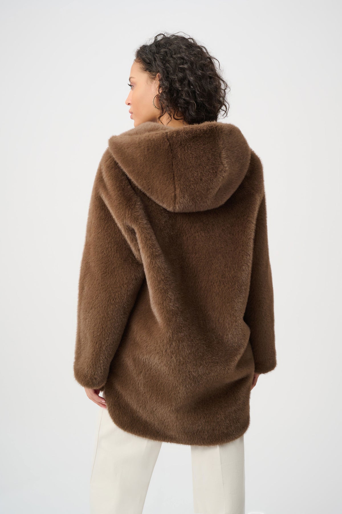 Faux Fur Hooded Coat