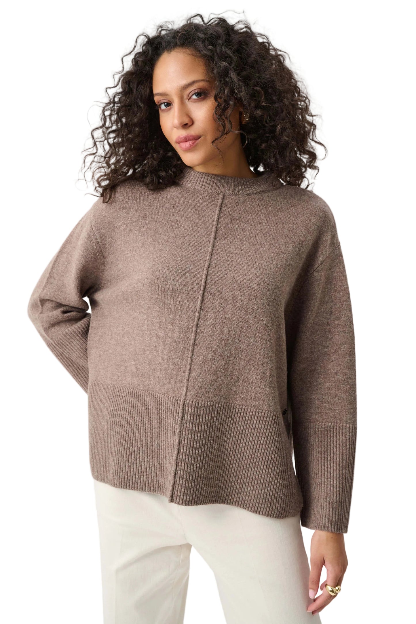 Wool Boxy Crewneck Sweater