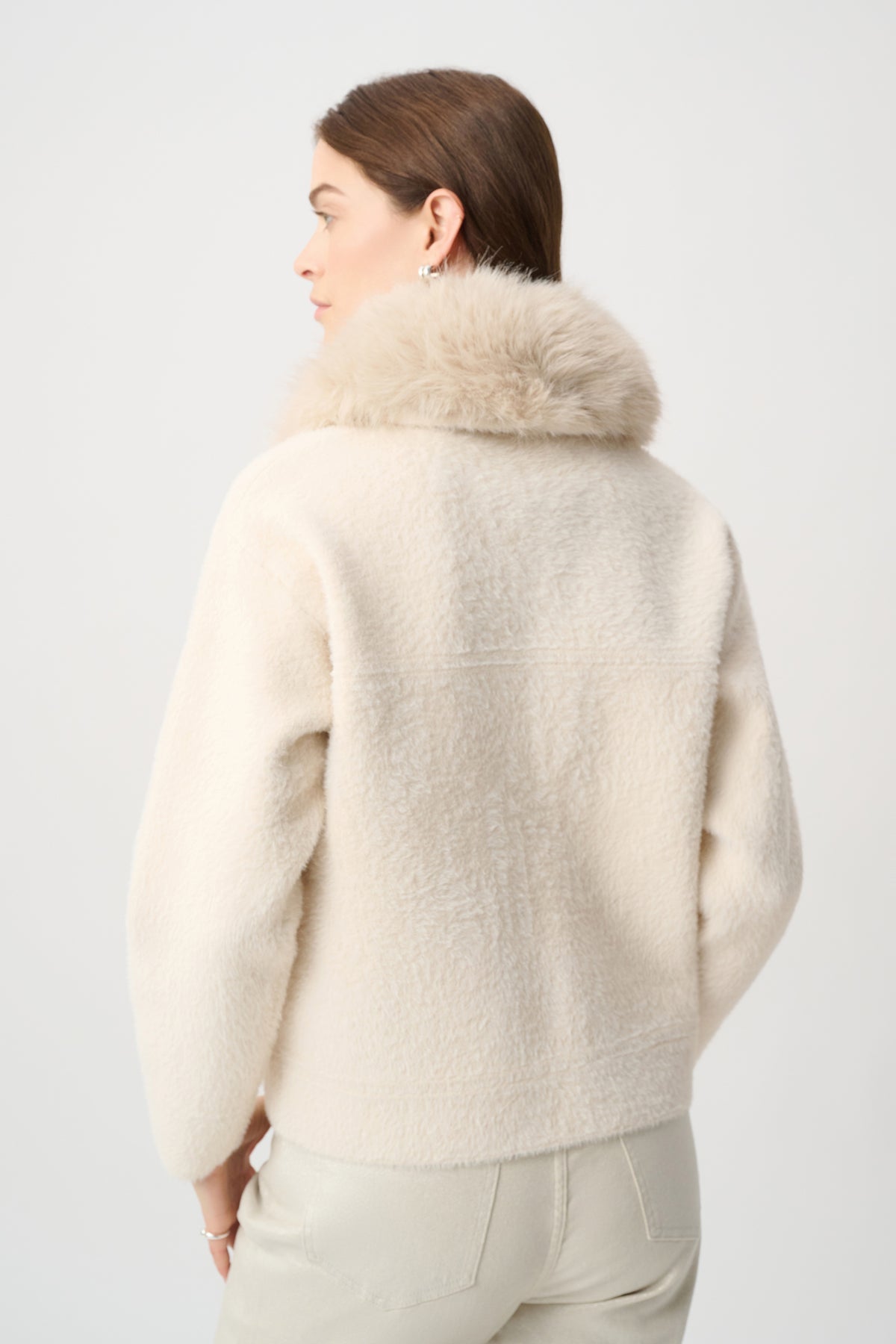 Detachable Faux Fur Collar Jacket