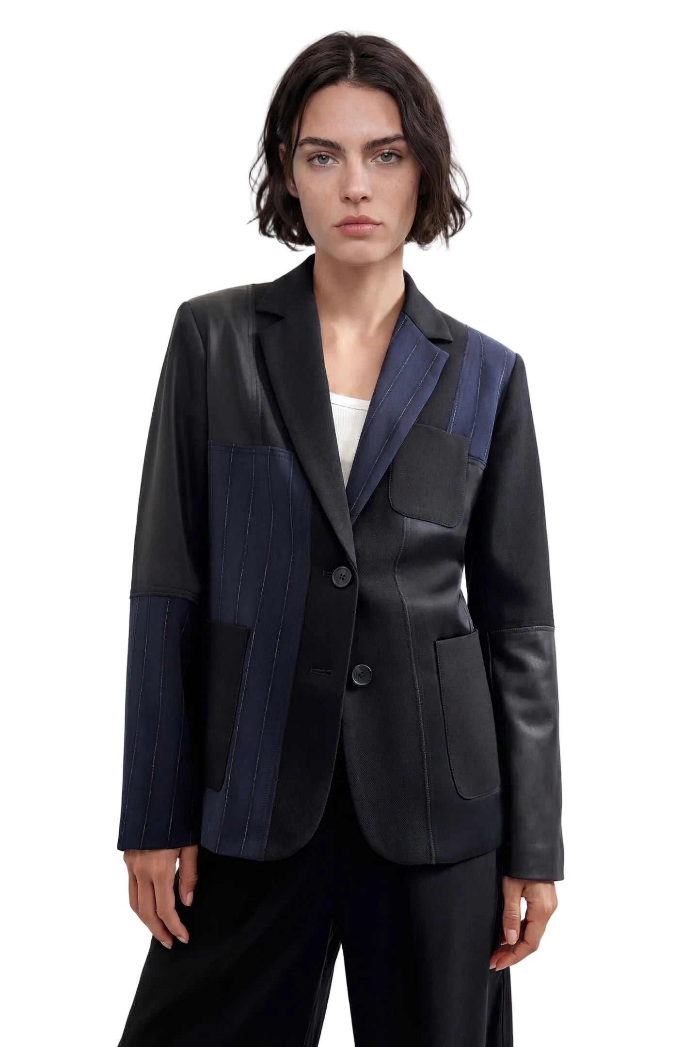 Regular Fit Notch Lapel Blazer and Patch Pockets