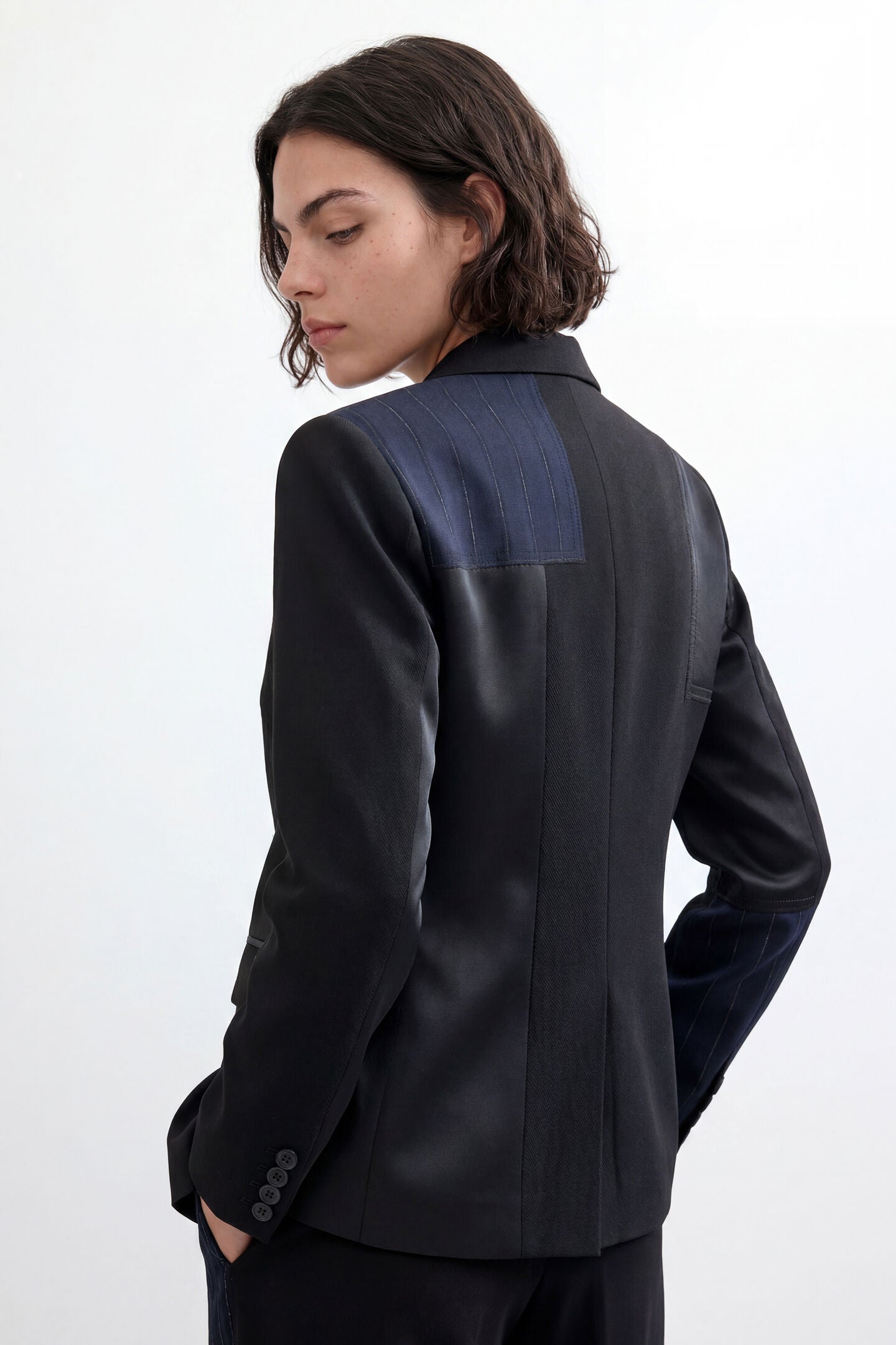 Regular Fit Notch Lapel Blazer and Patch Pockets