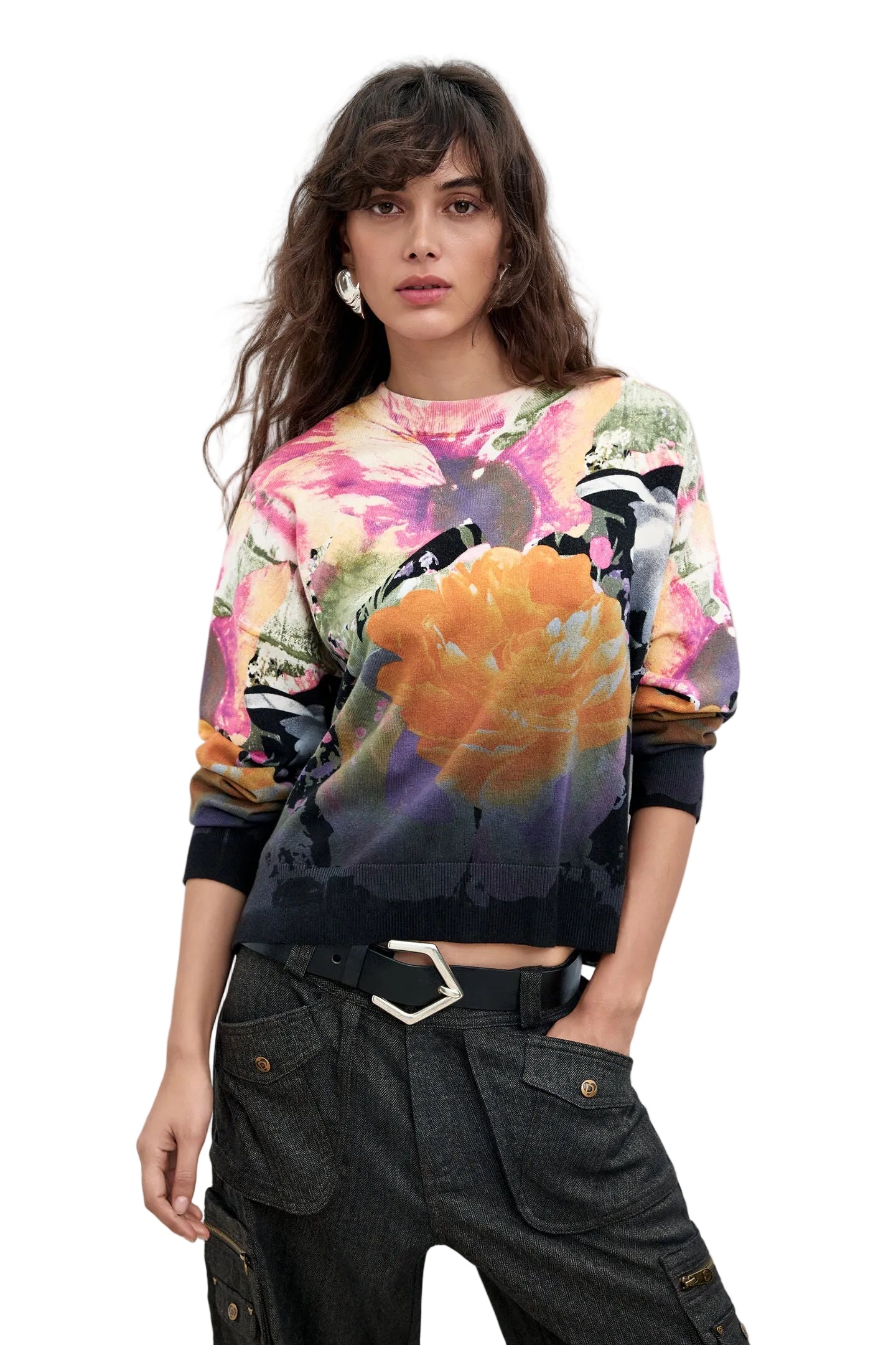L/S Round Neck Sweater Gradient Print by Lacroix